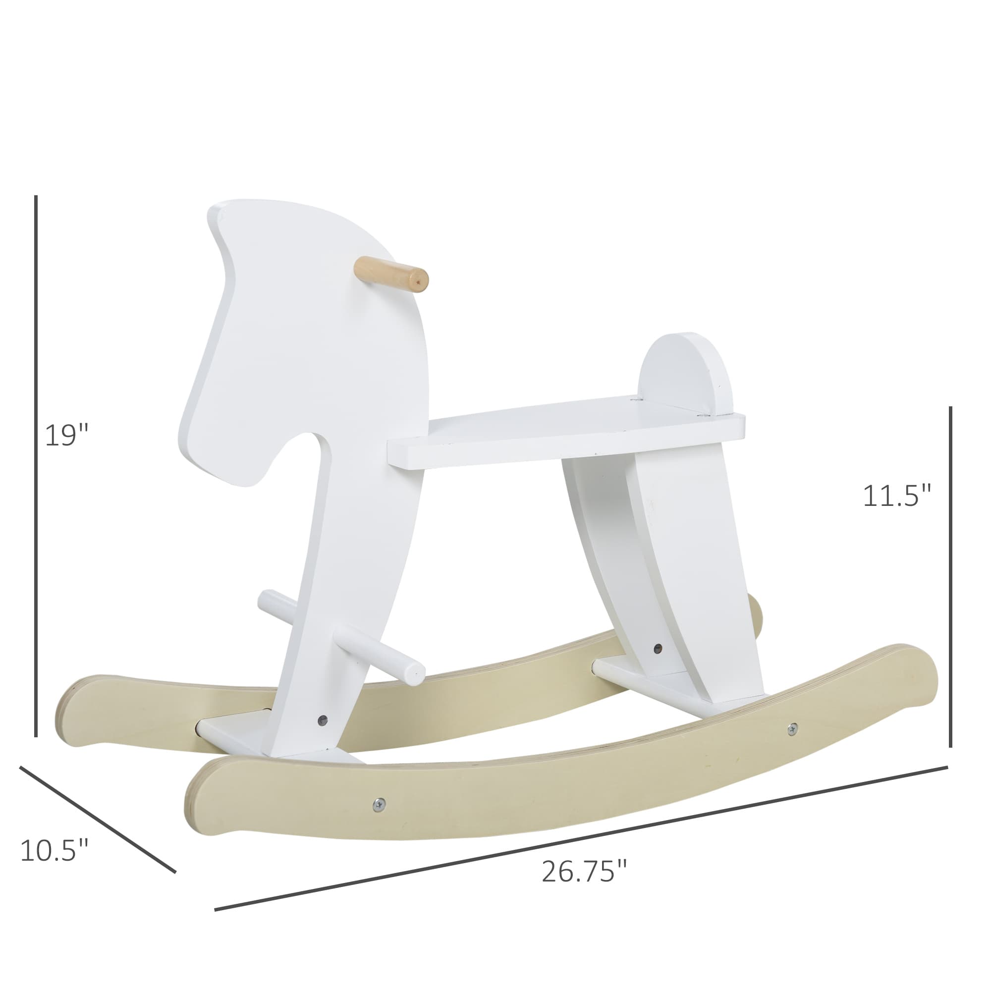 Wooden Rocking Horse Toddler Baby Ride-on Toys image 3