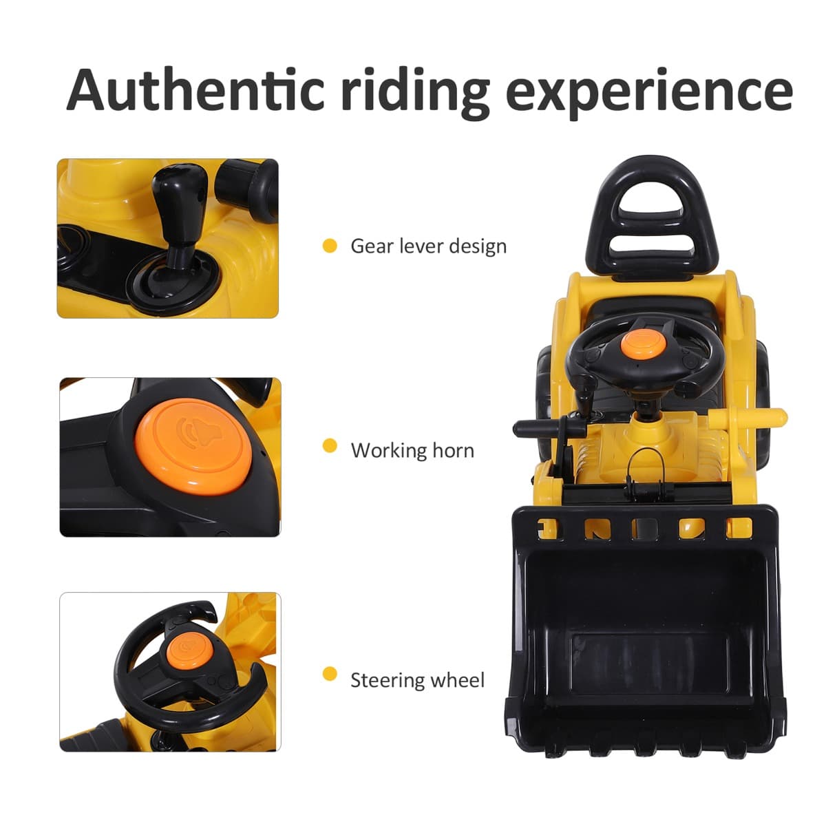 3 in 1 Ride On Toy Bulldozer image 6