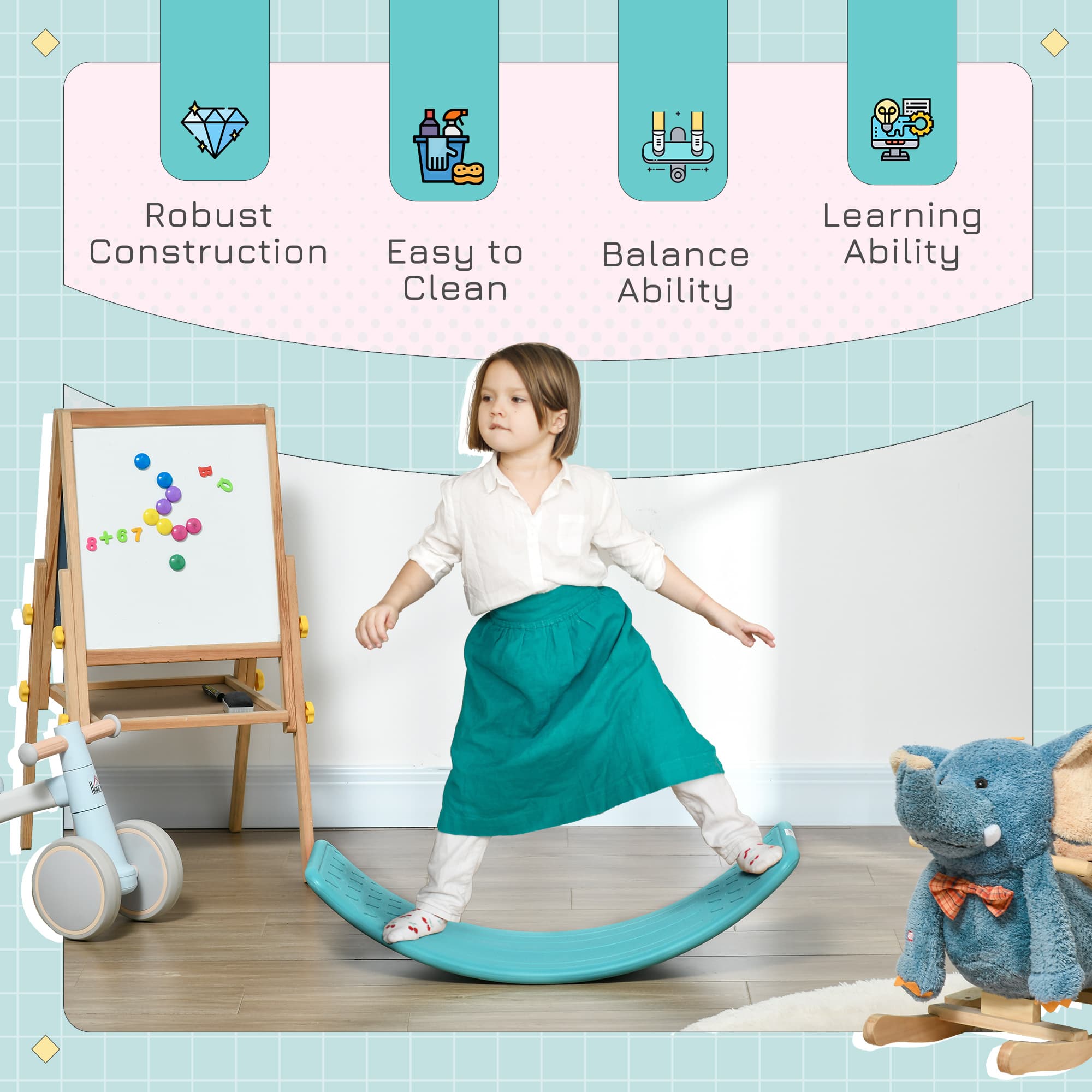 32.3" Balance Board, Wobble Board for Kids image 5
