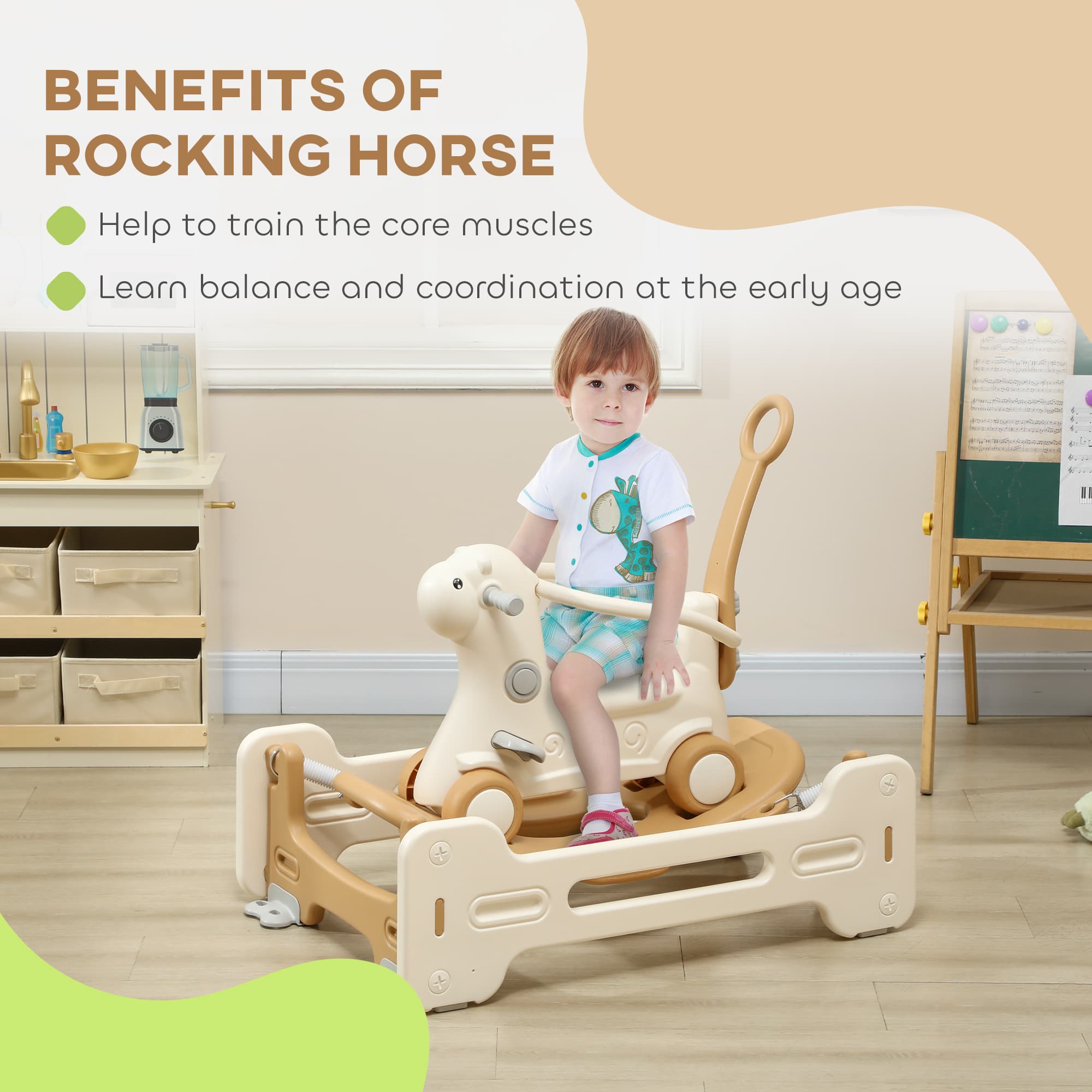 5 in 1 Kids Rocking Horse with image 5