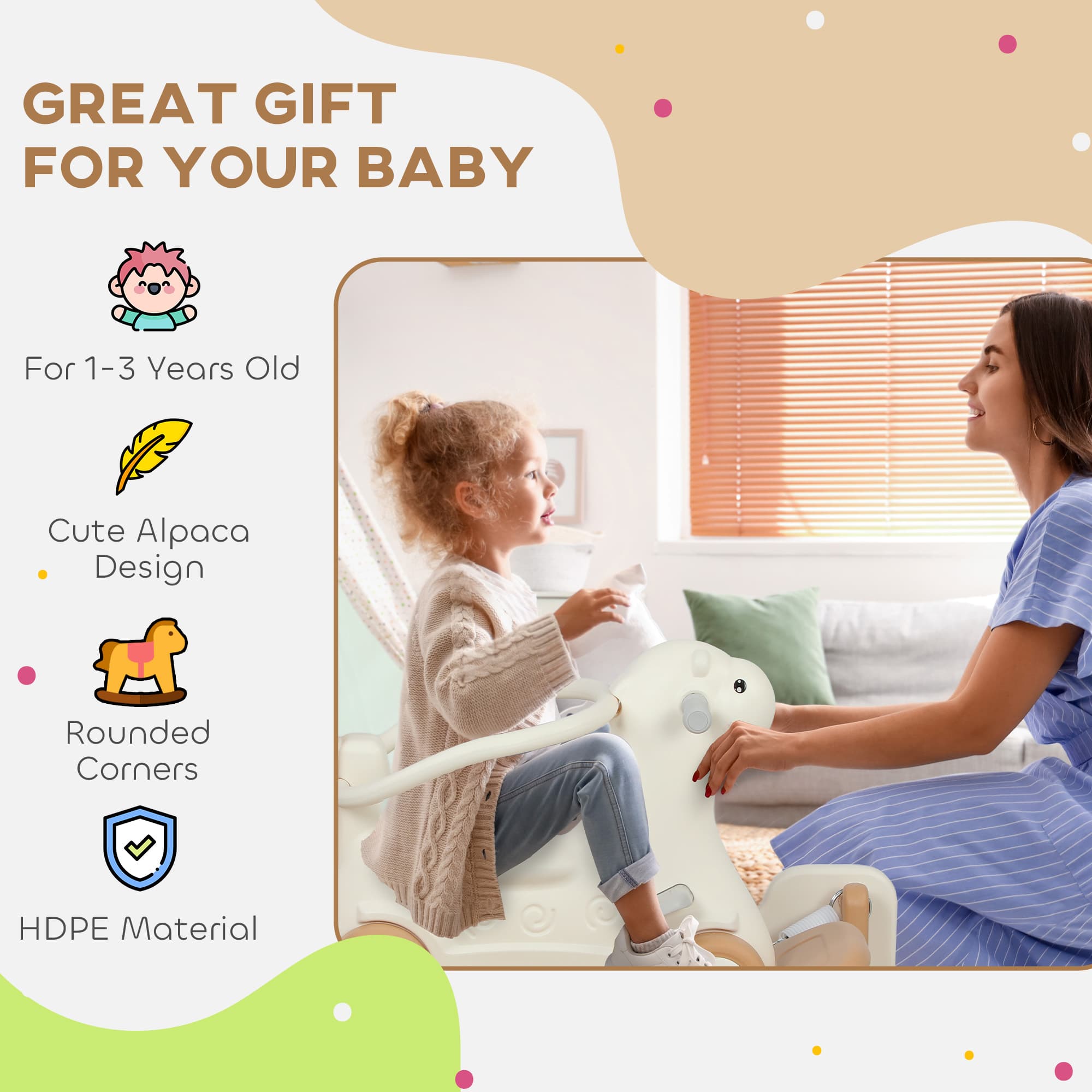 5 in 1 Kids Rocking Horse with image 7