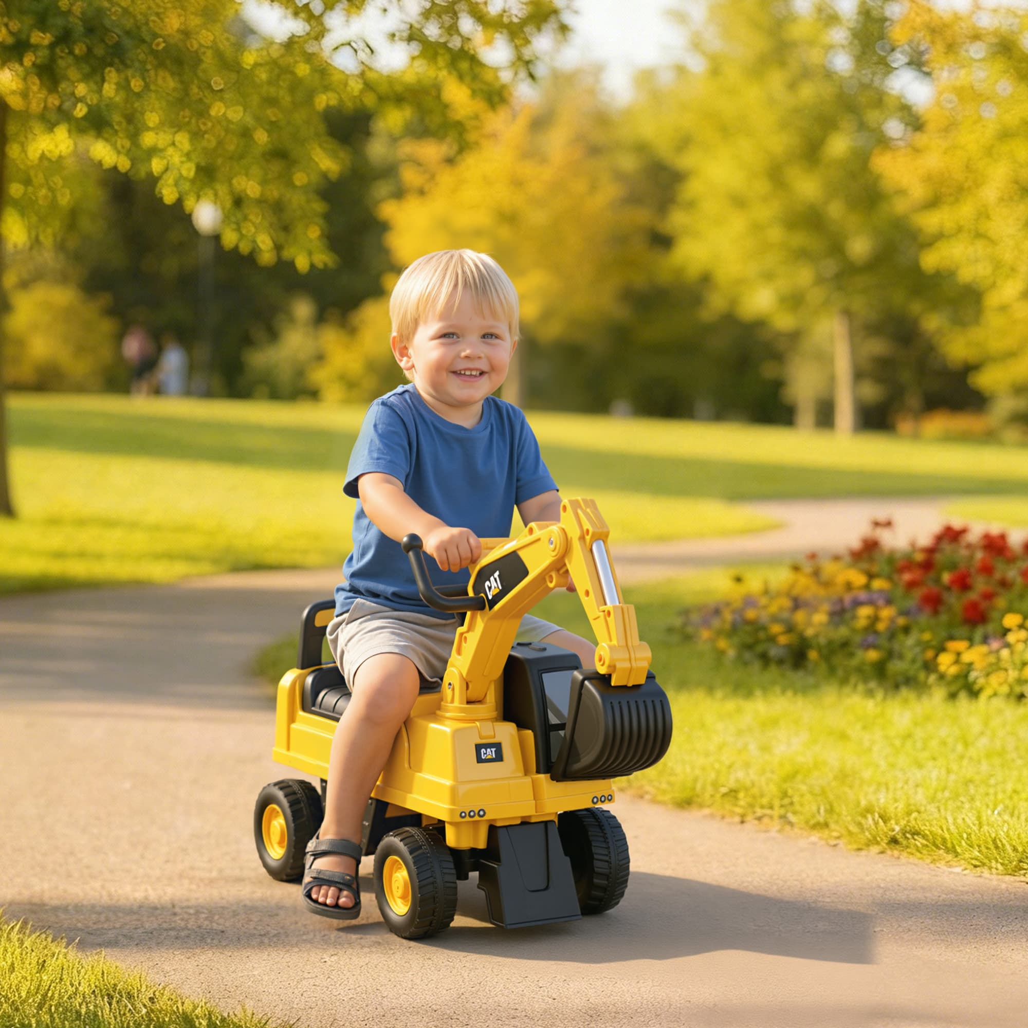 Kids Excavator Ride on Toy CAT Licensed image 2