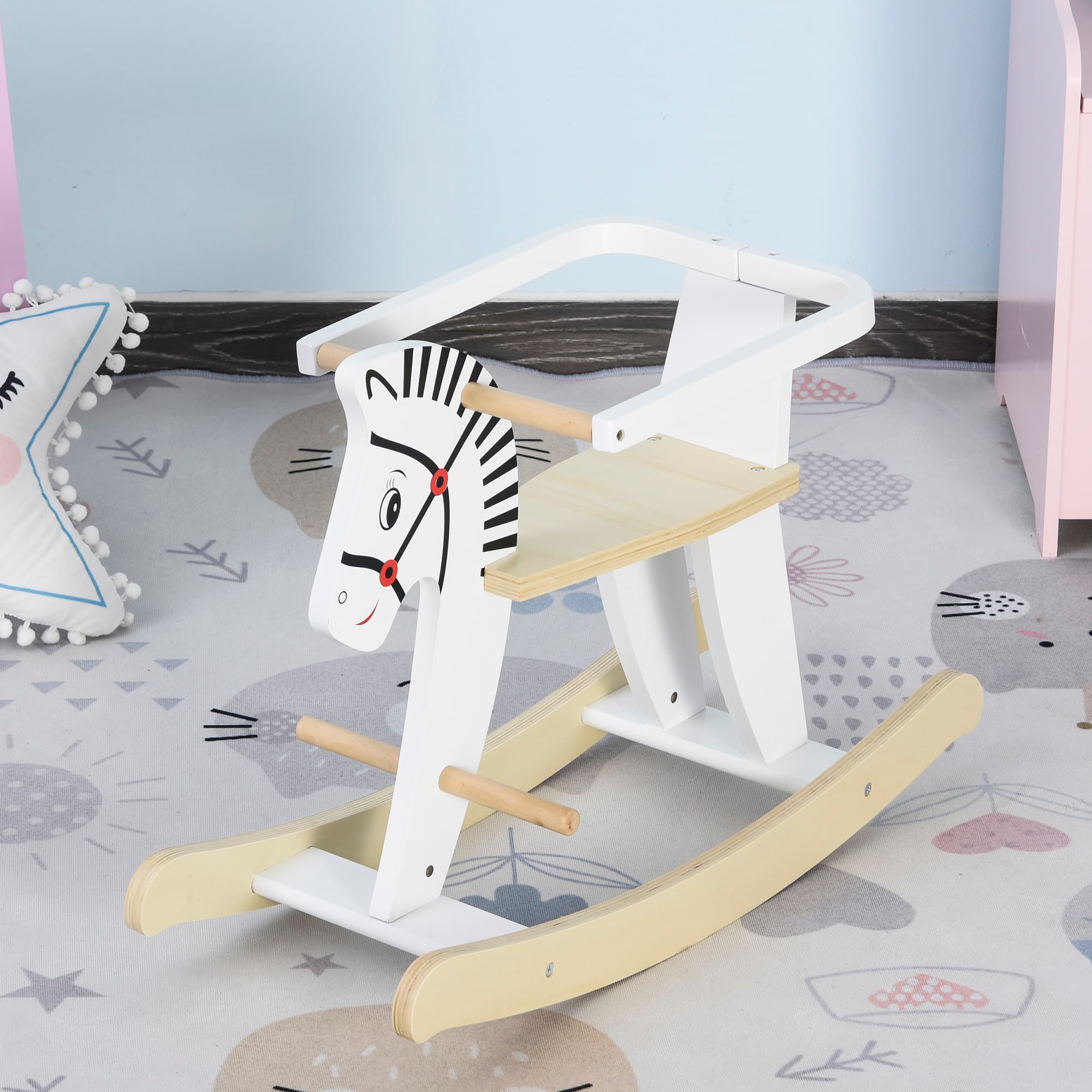 Wooden Rocking Horse Toddler Baby Ride-on Toys image 2