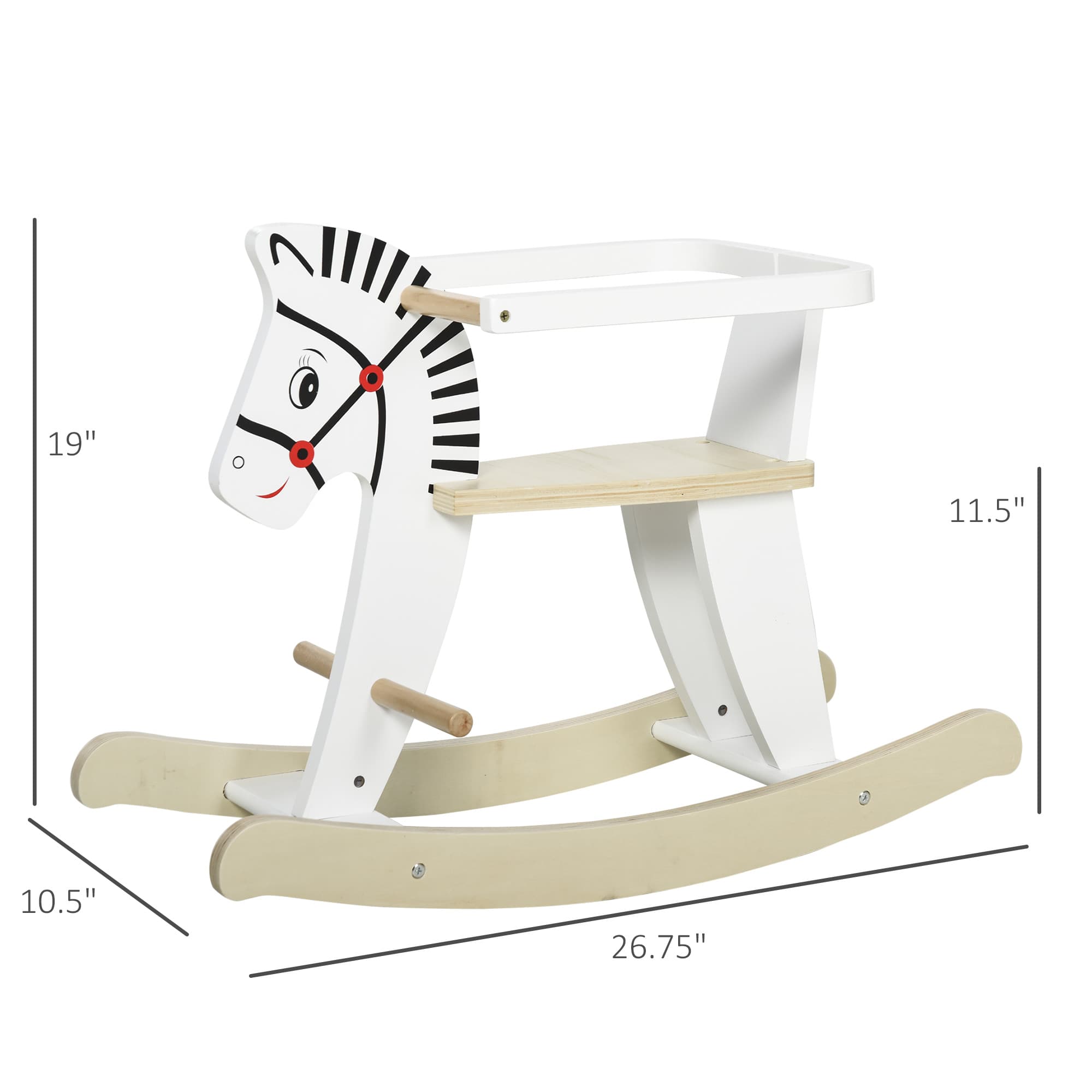 Wooden Rocking Horse Toddler Baby Ride-on Toys image 3