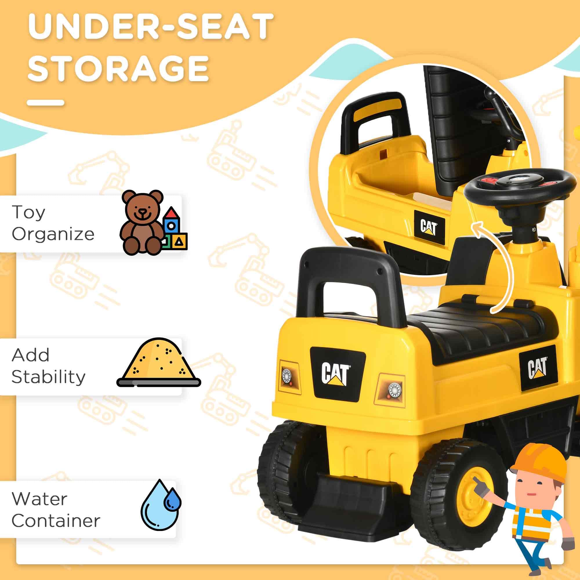Kids Excavator Ride on Toy CAT Licensed image 6
