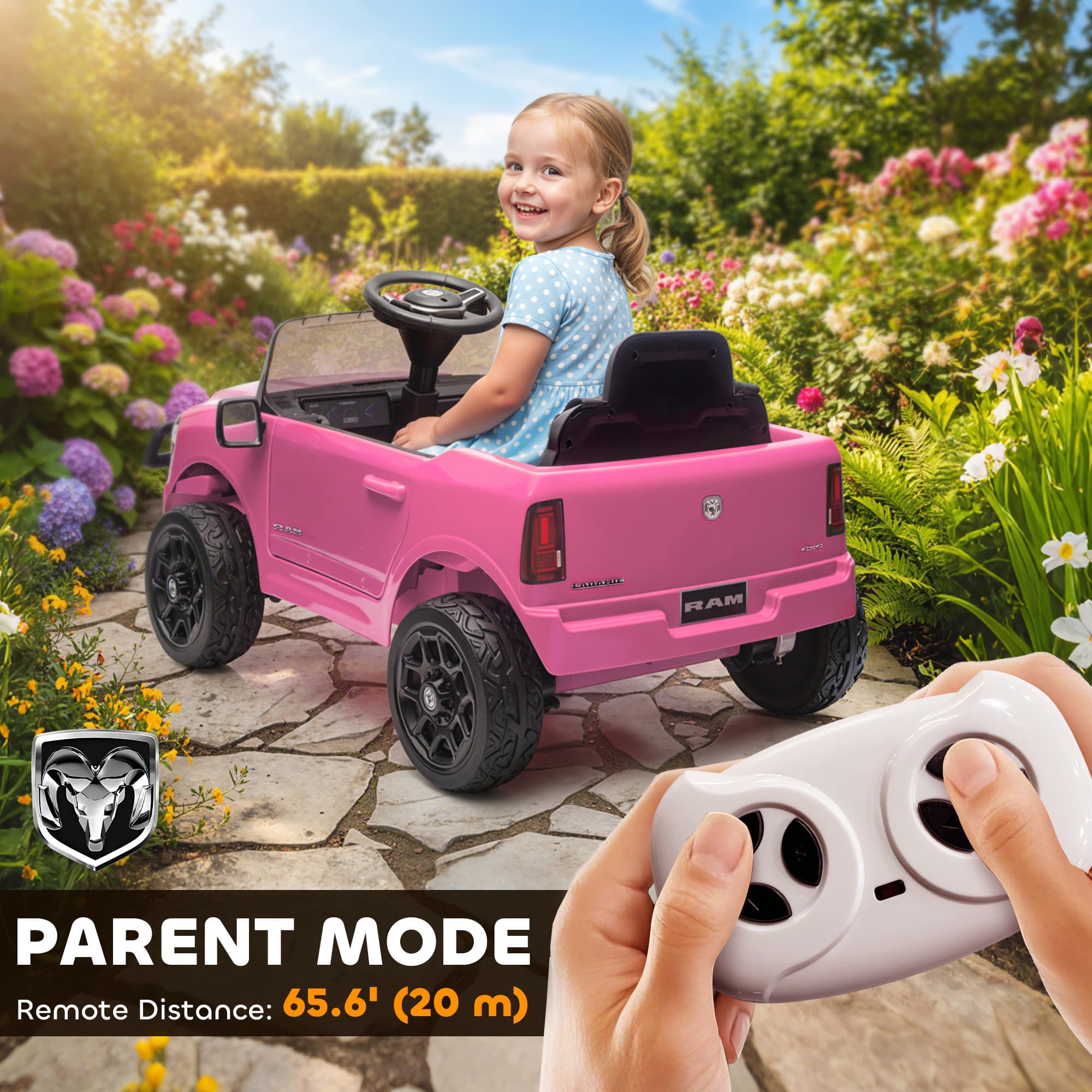 12V Kids Ride on Car, Licensed Dodge image 5