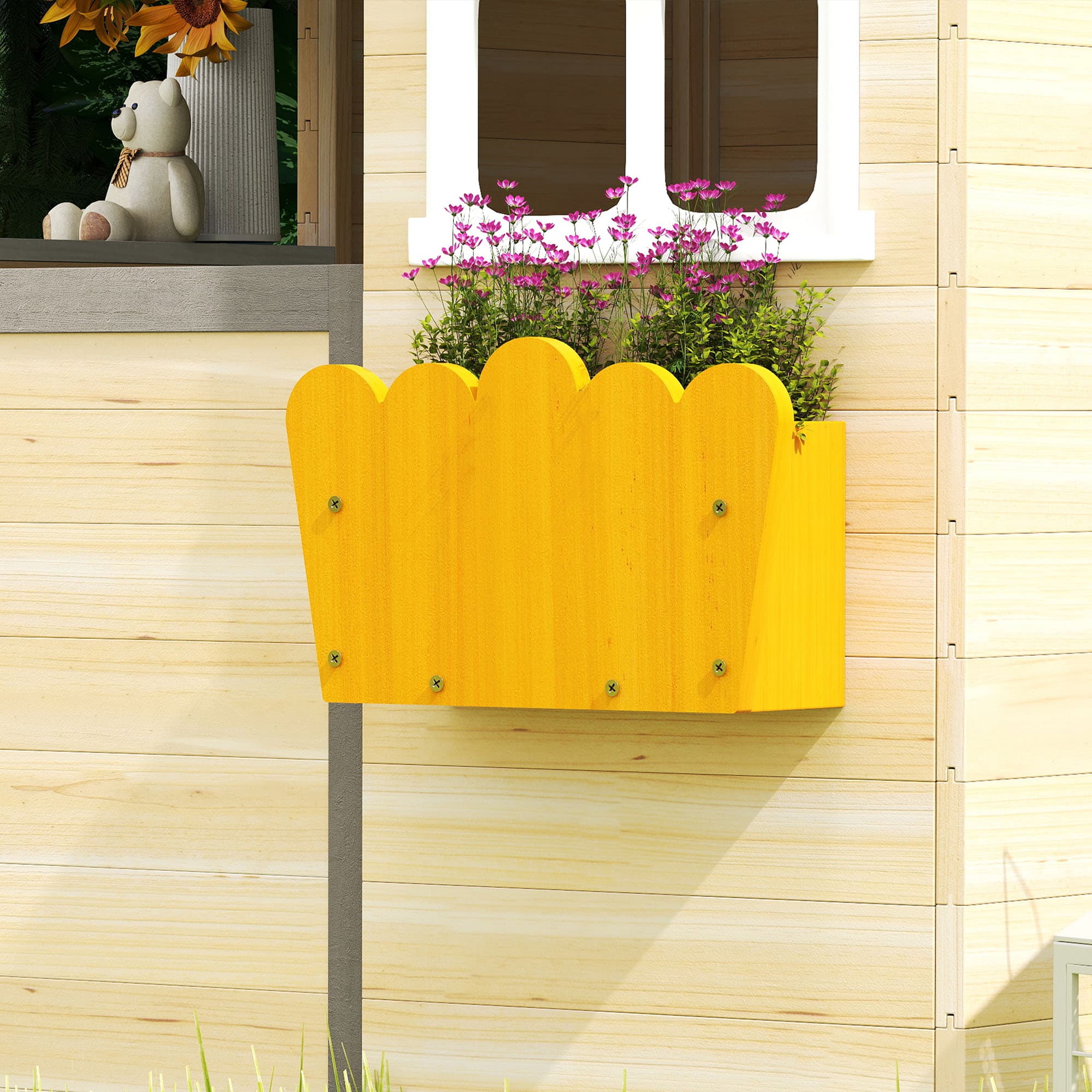Wooden Playhouse for Kids Outdoor Garden Pretend image 8