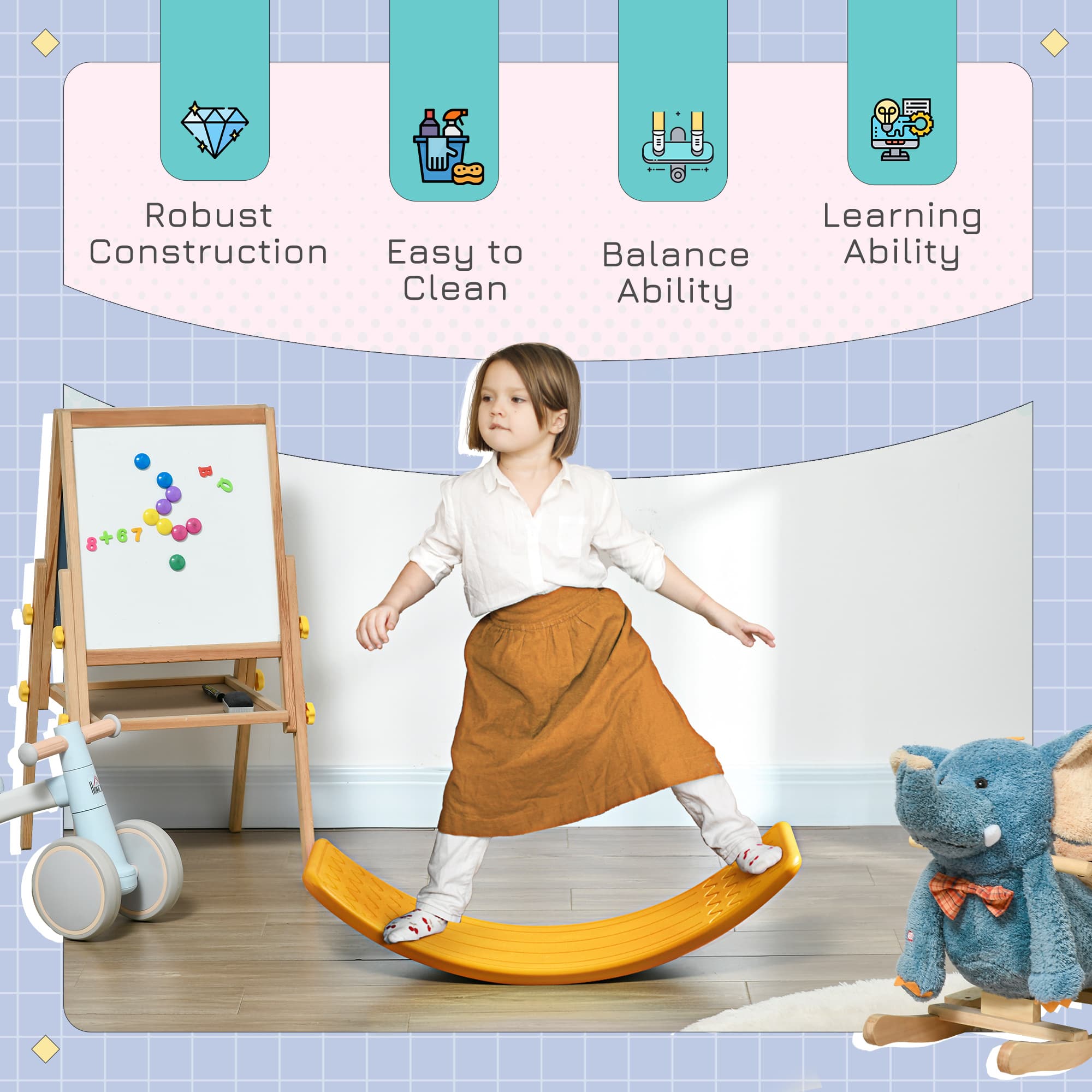 32.3" Balance Board, Wobble Board for Kids image 5