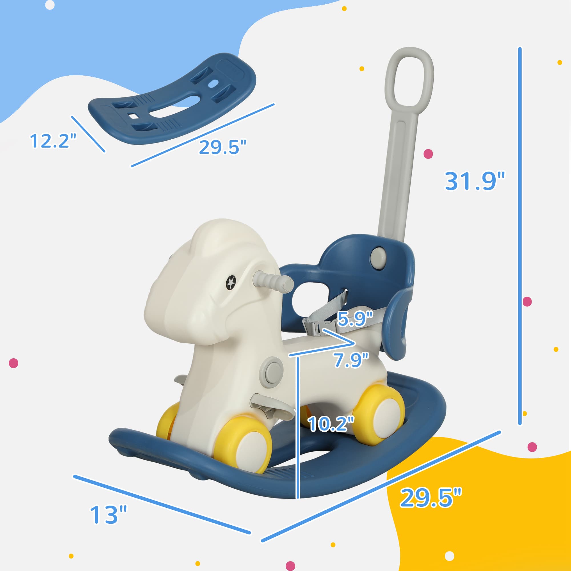 4 in 1 Rocking Horse for Toddles image 3