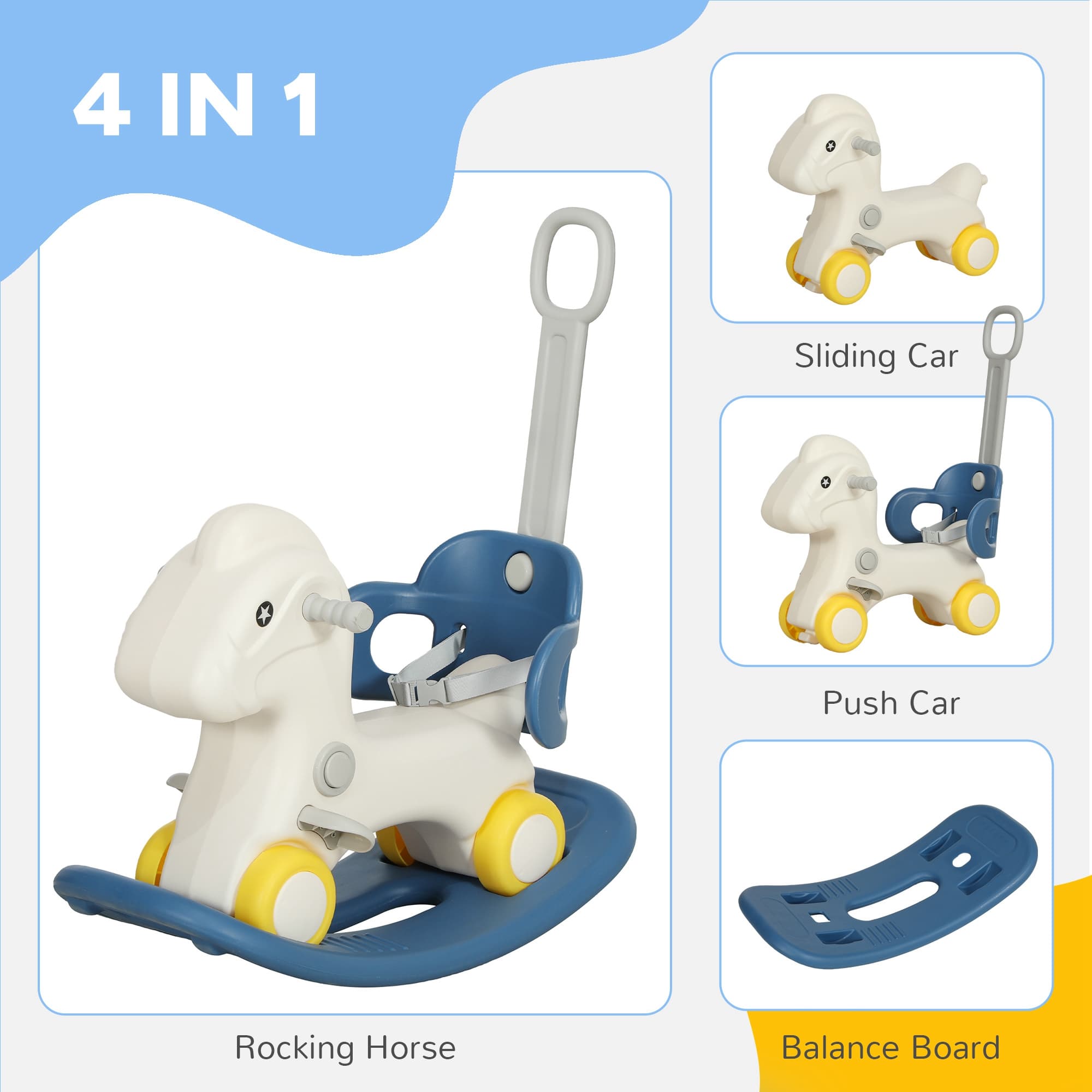 4 in 1 Rocking Horse for Toddles image 4