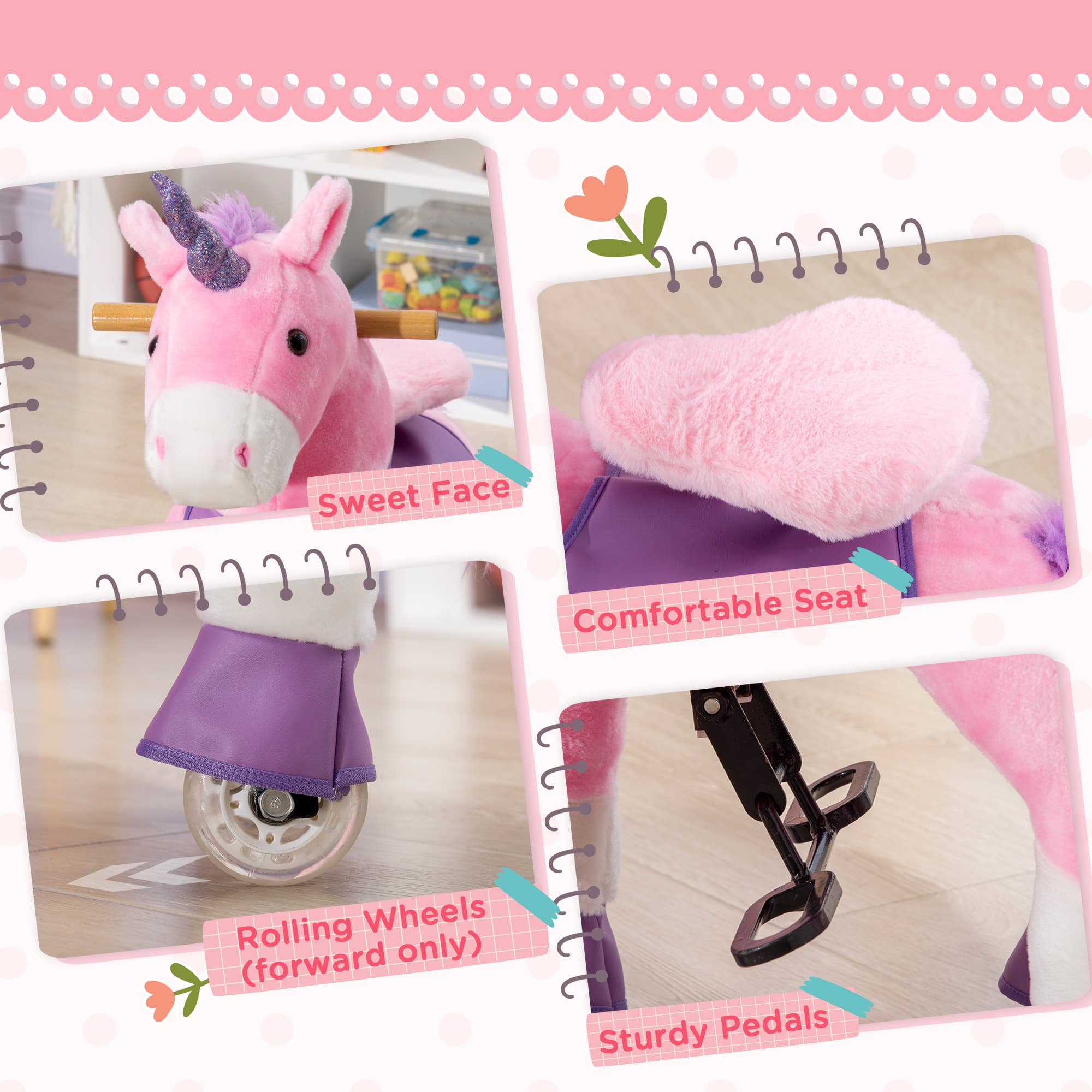 Ride On Real Walking Unicorn with Sparkly image 7