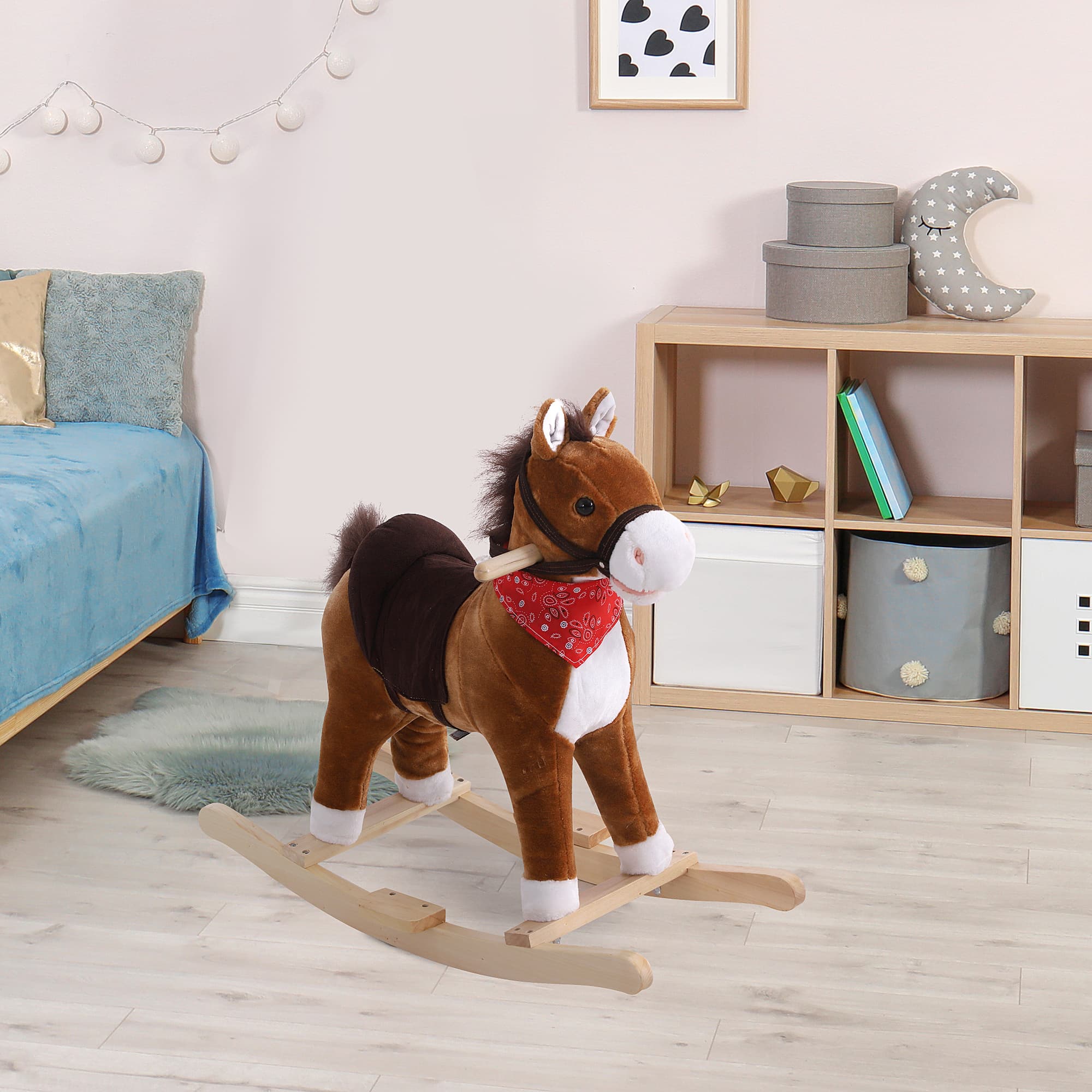 Kids Ride on Rocking Horse Plush Toy image 2
