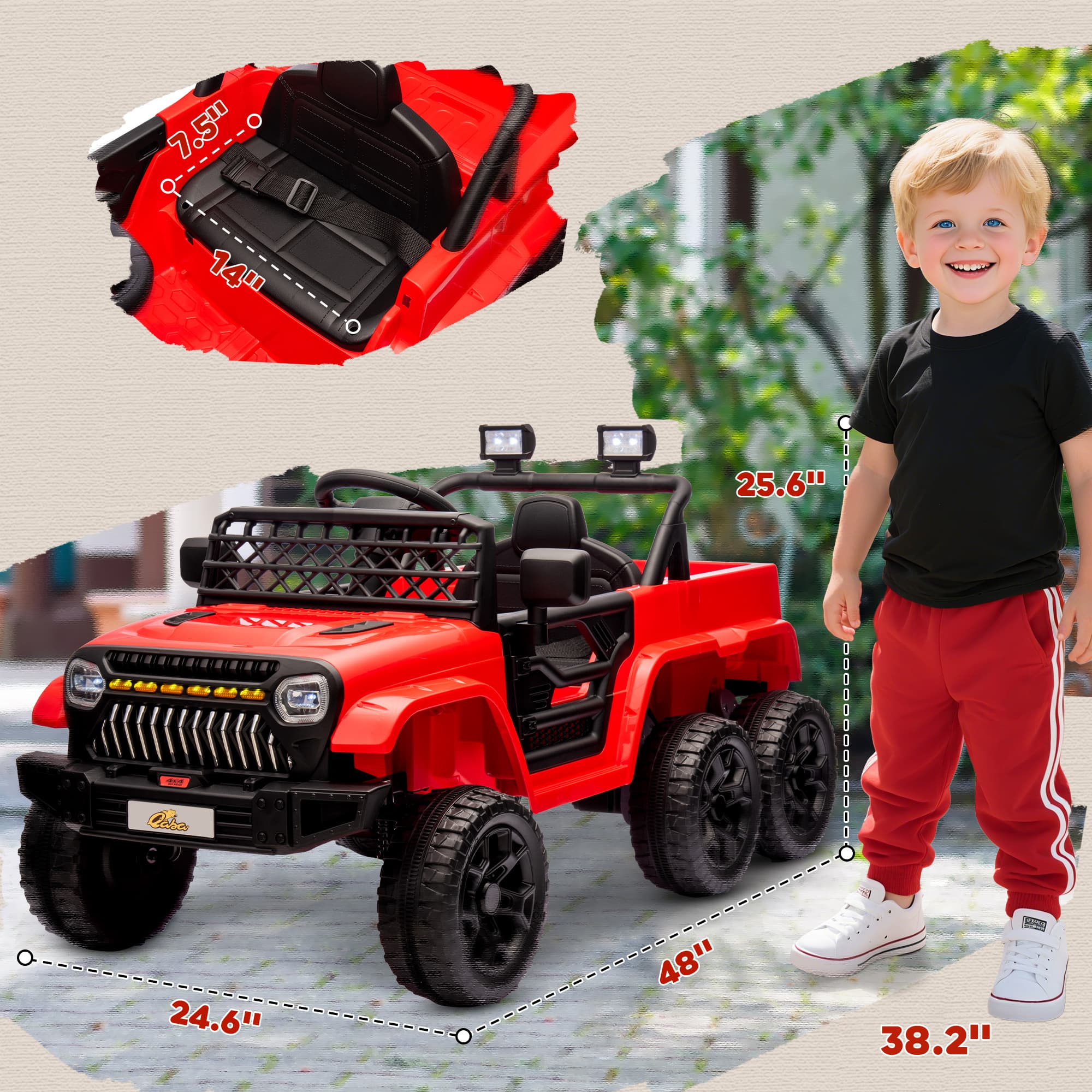 12V 4x4 Kids Electric Car w/ 2WD/4WD image 3