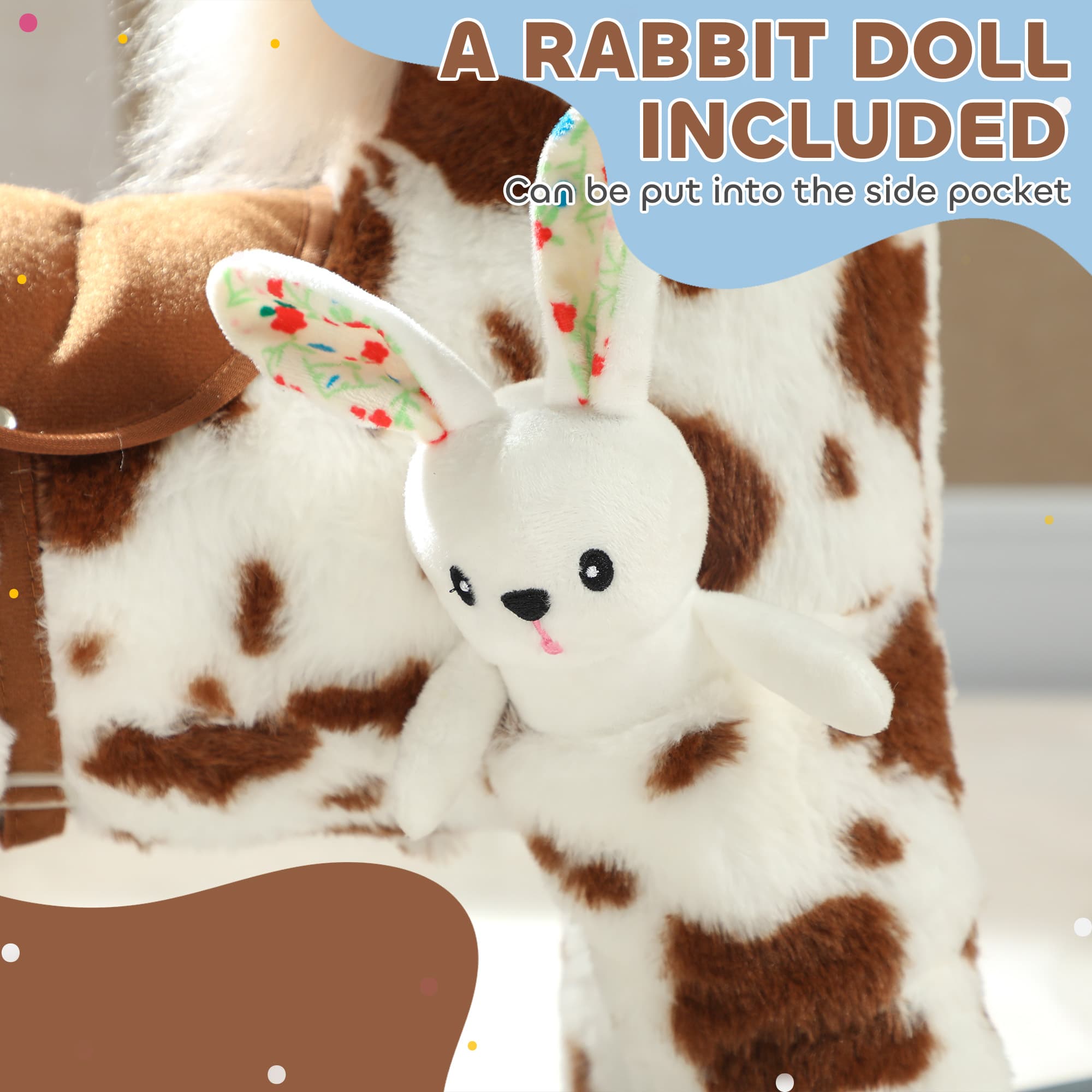 Rocking Horse, Animal Rocker with Rabbit Toy image 7