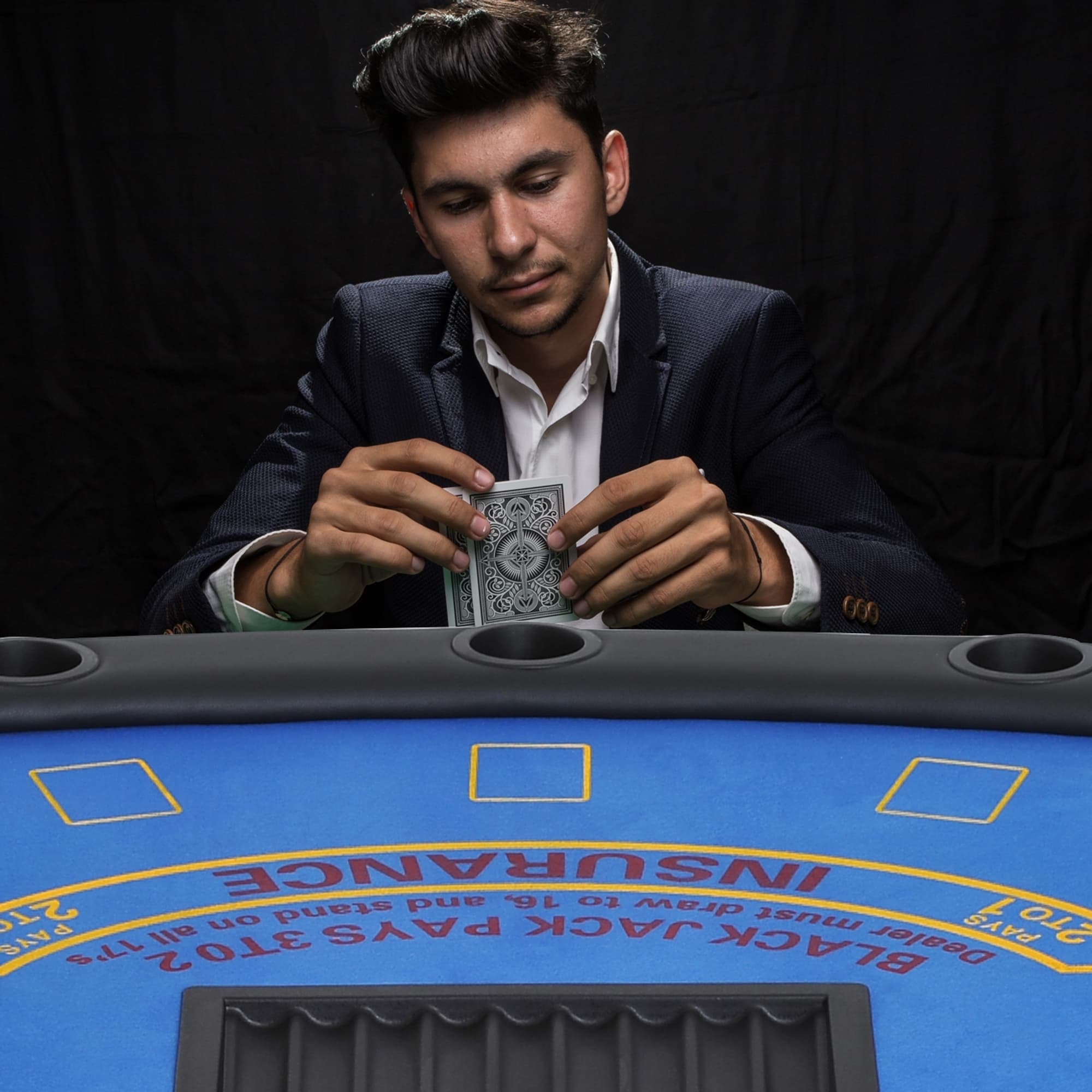 Poker Table Foldable, 72" Blackjack Table for image 2