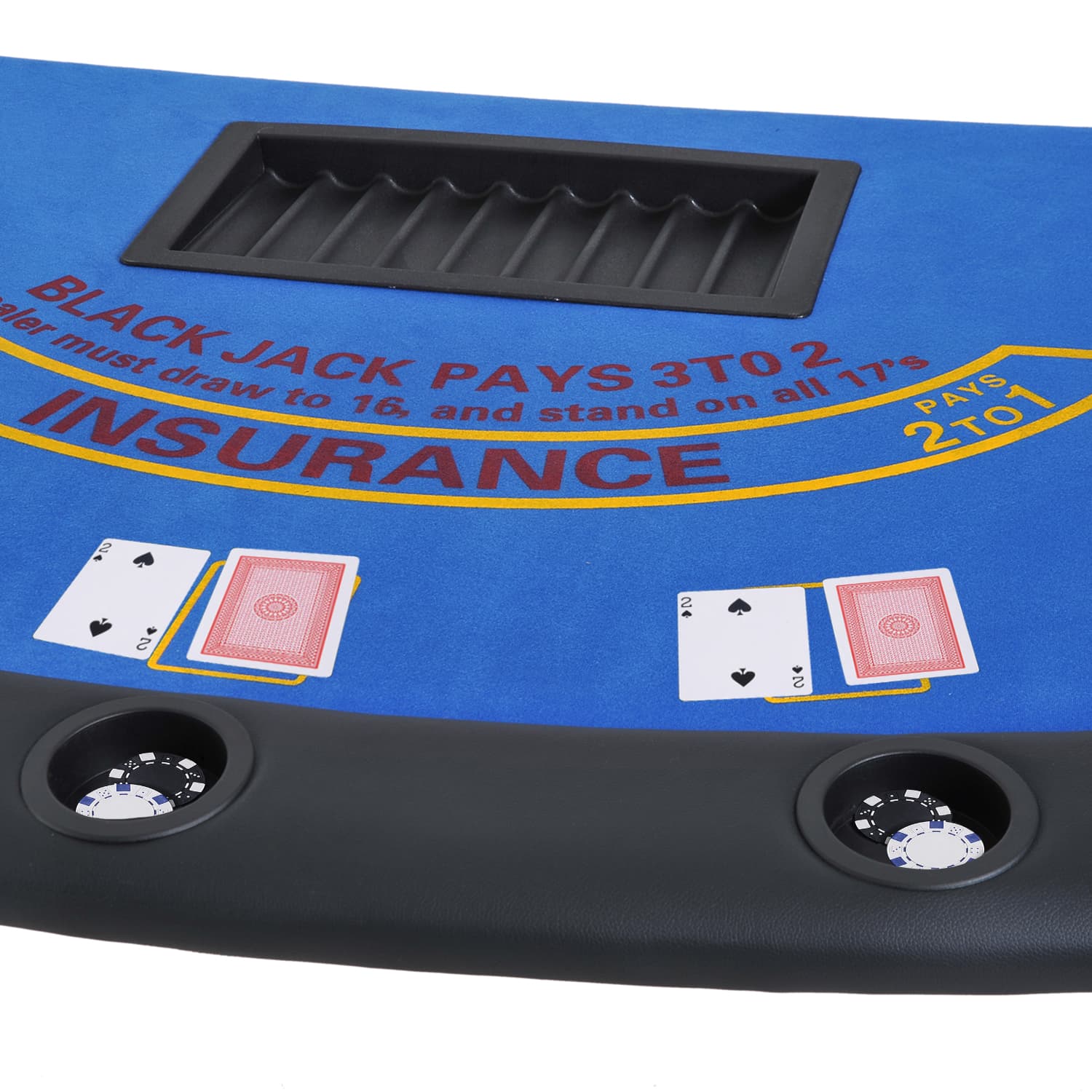 Poker Table Foldable, 72" Blackjack Table for image 6