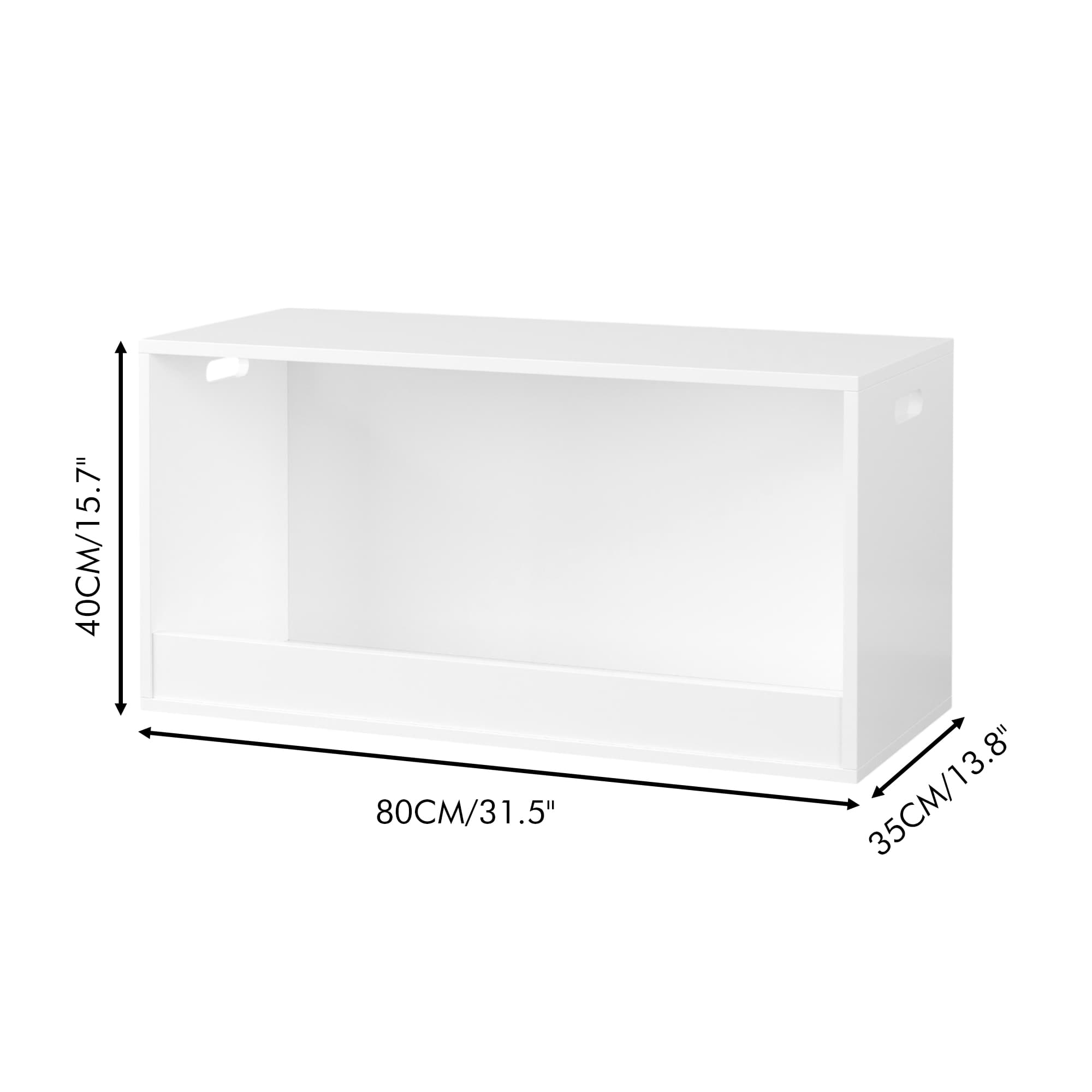 Open Toy Storage Box For Kids, White image 6