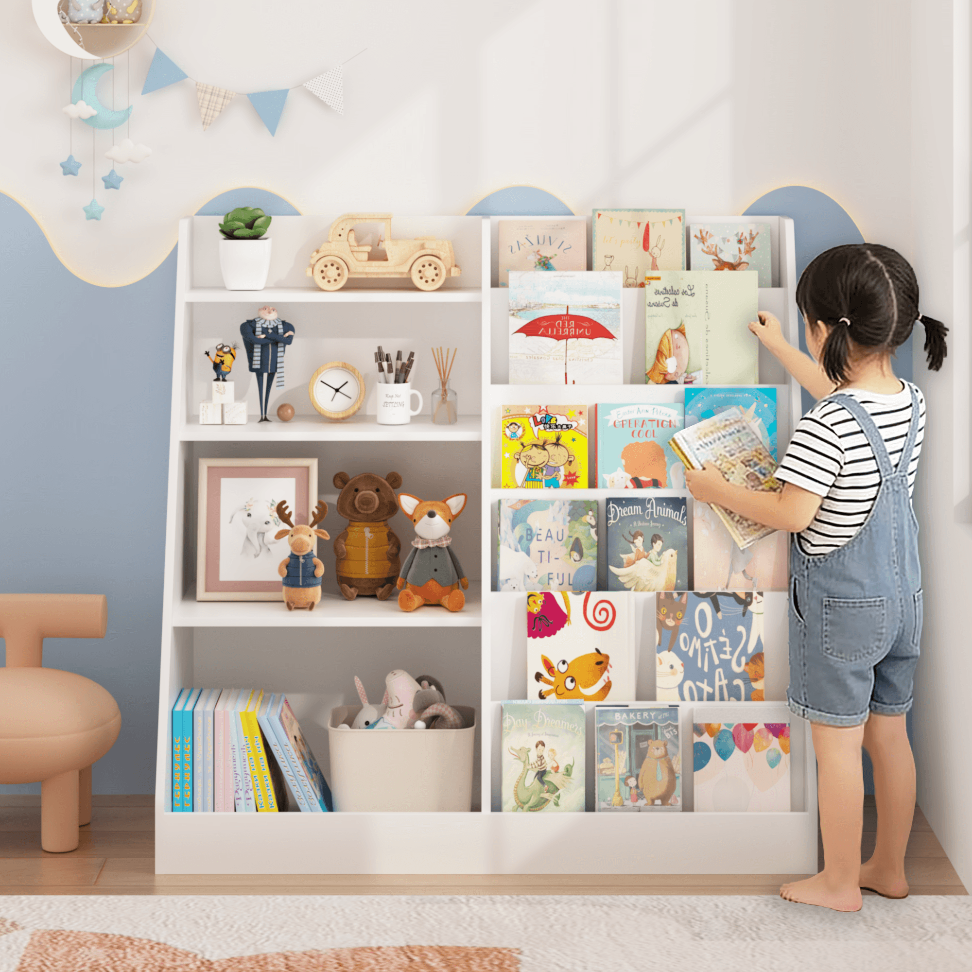 New Kids Bookshelf And Toy Storage Organizer image 9
