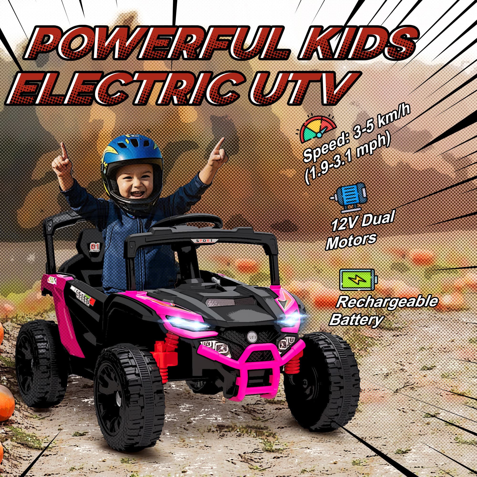 12V Kids Ride On Truck, Battery Powered image 4