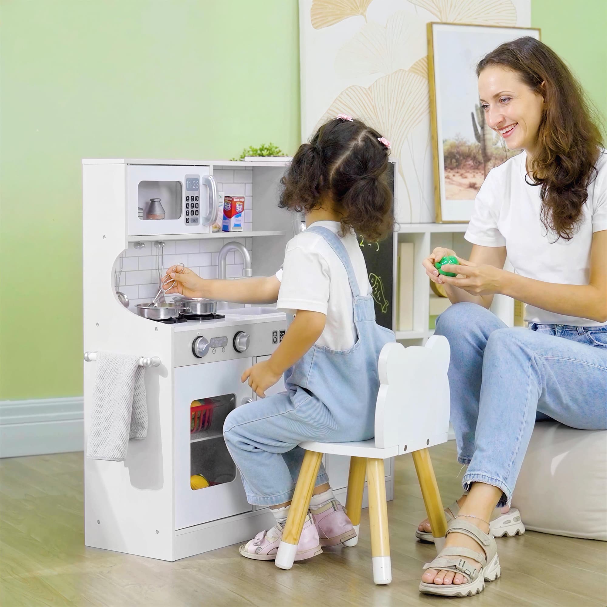 Pretend Play Kitchen, Kids Kitchen Playset with image 2