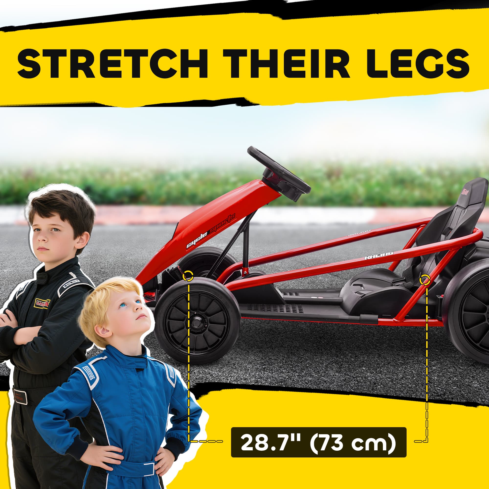 24V Electric Go Kart for Kids, Drift image 6