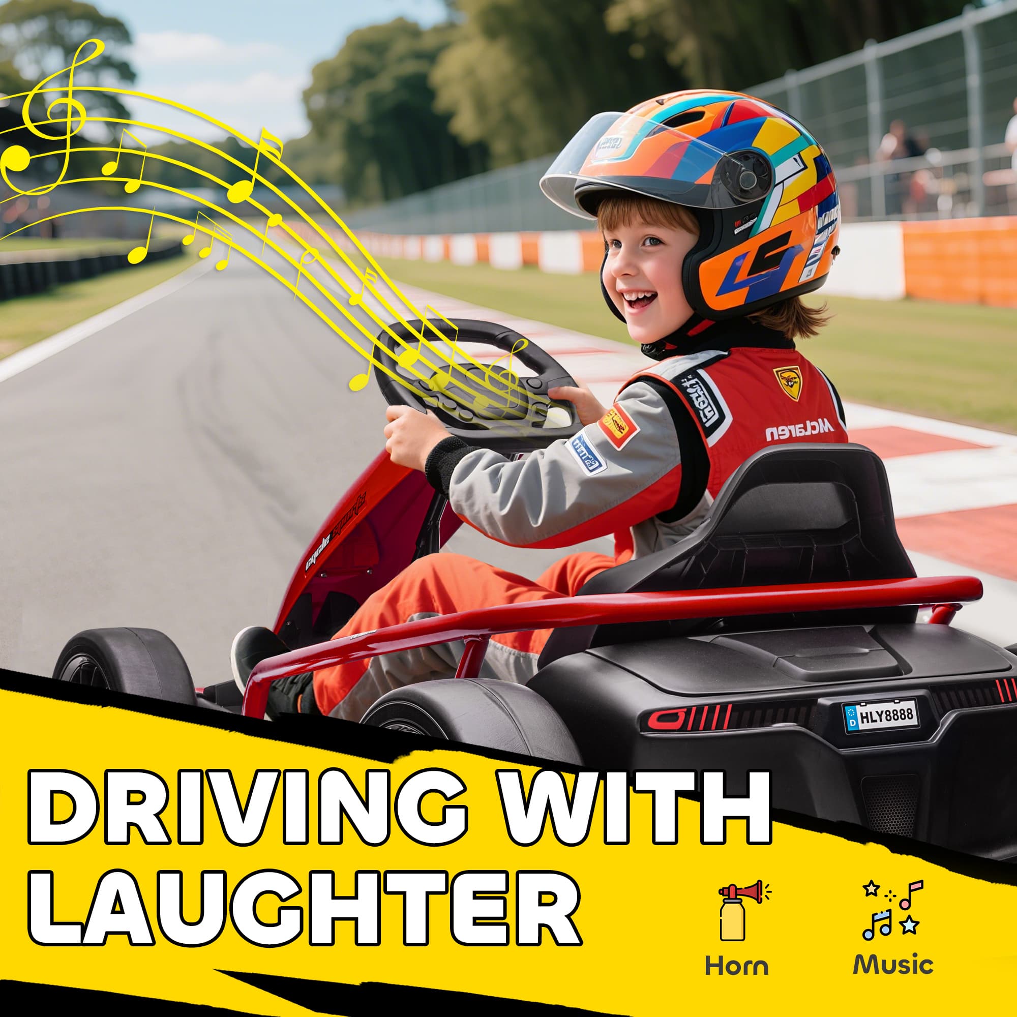 24V Electric Go Kart for Kids, Drift image 8