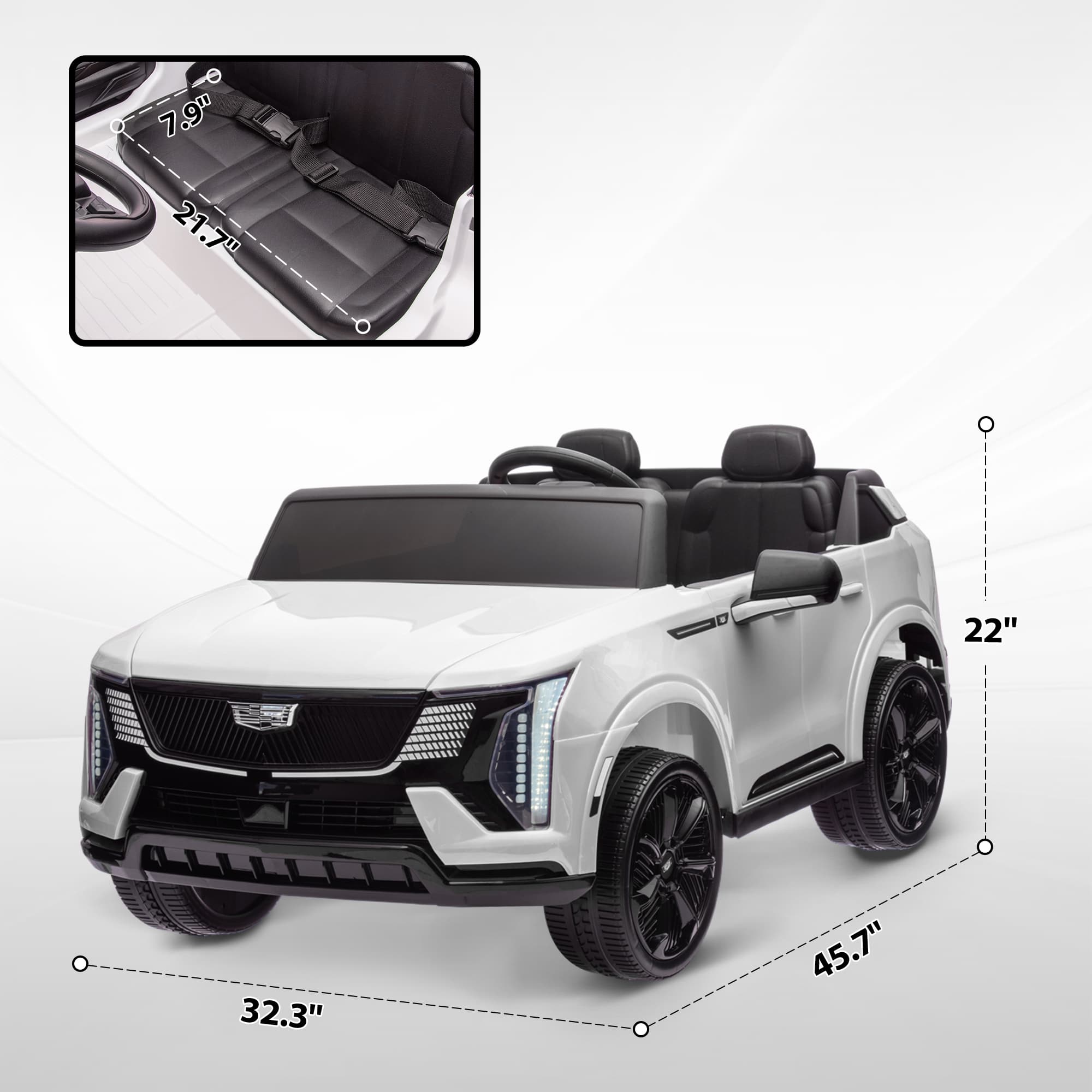 2-Seater 12V 10AH Ride on Truck, Cadillac image 3