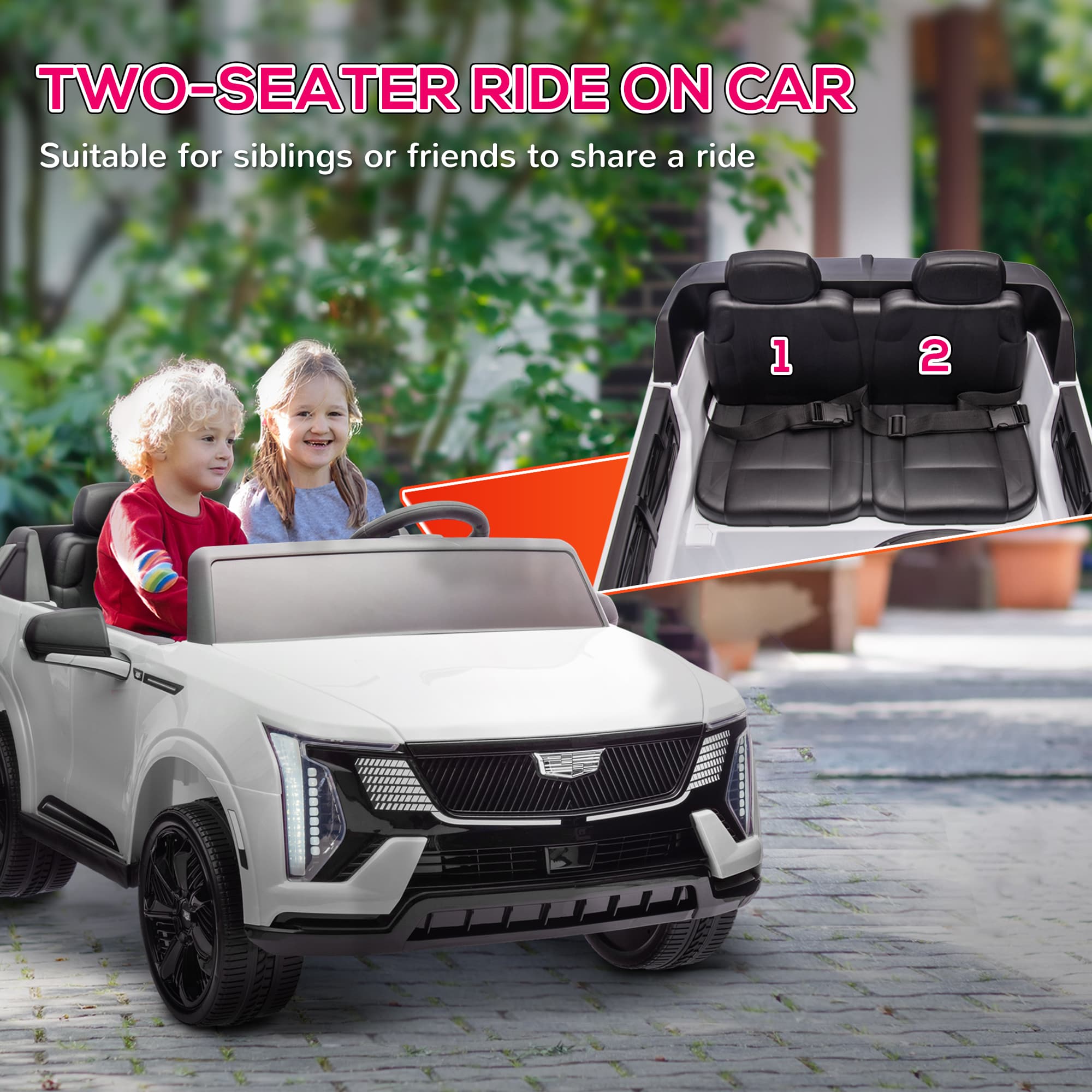 2-Seater 12V 10AH Ride on Truck, Cadillac image 4