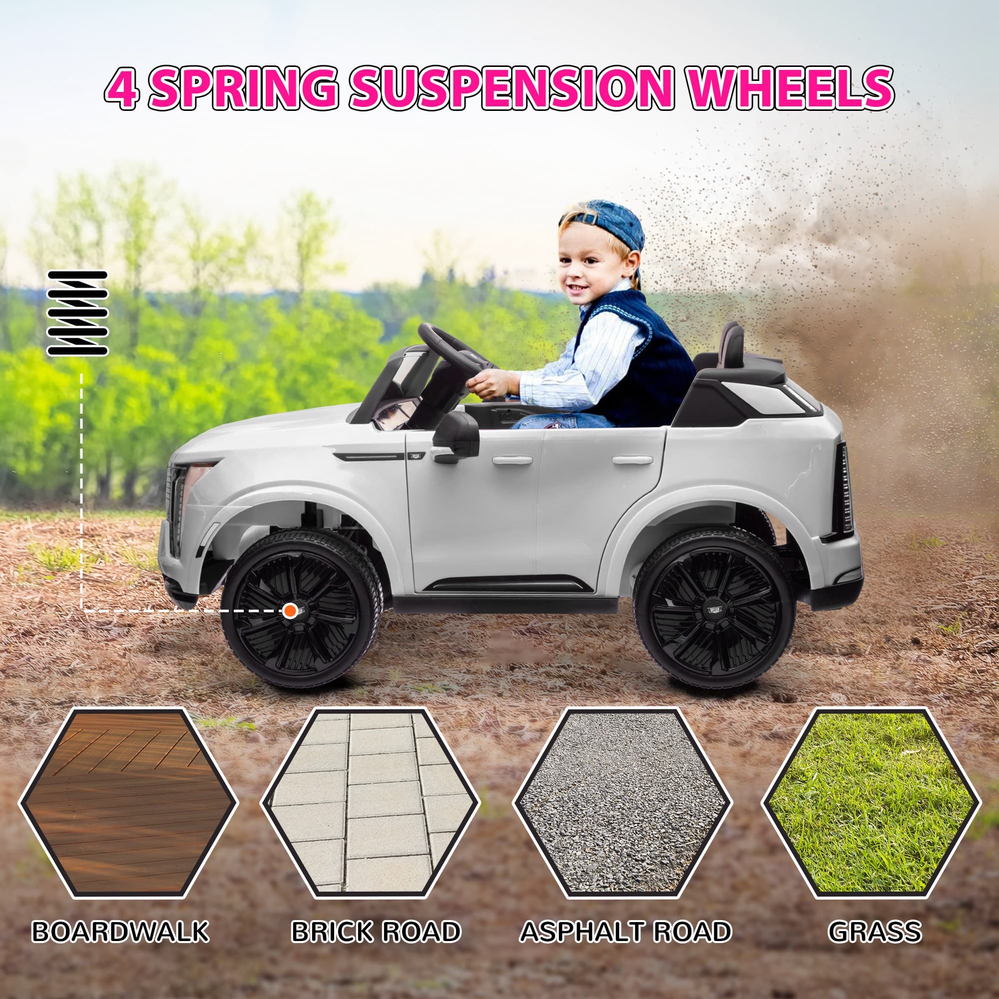 2-Seater 12V 10AH Ride on Truck, Cadillac image 8