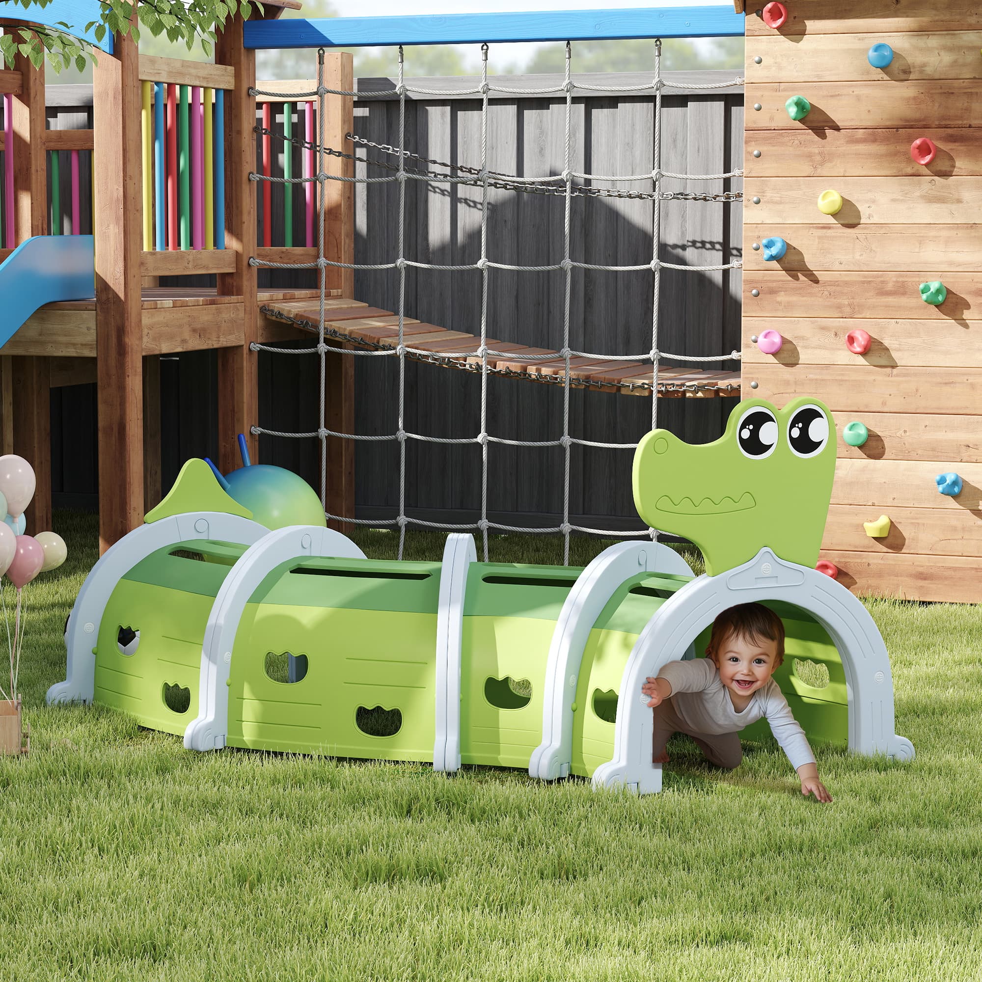 Crocodile Design Kids Play Tunnel for Kids image 2