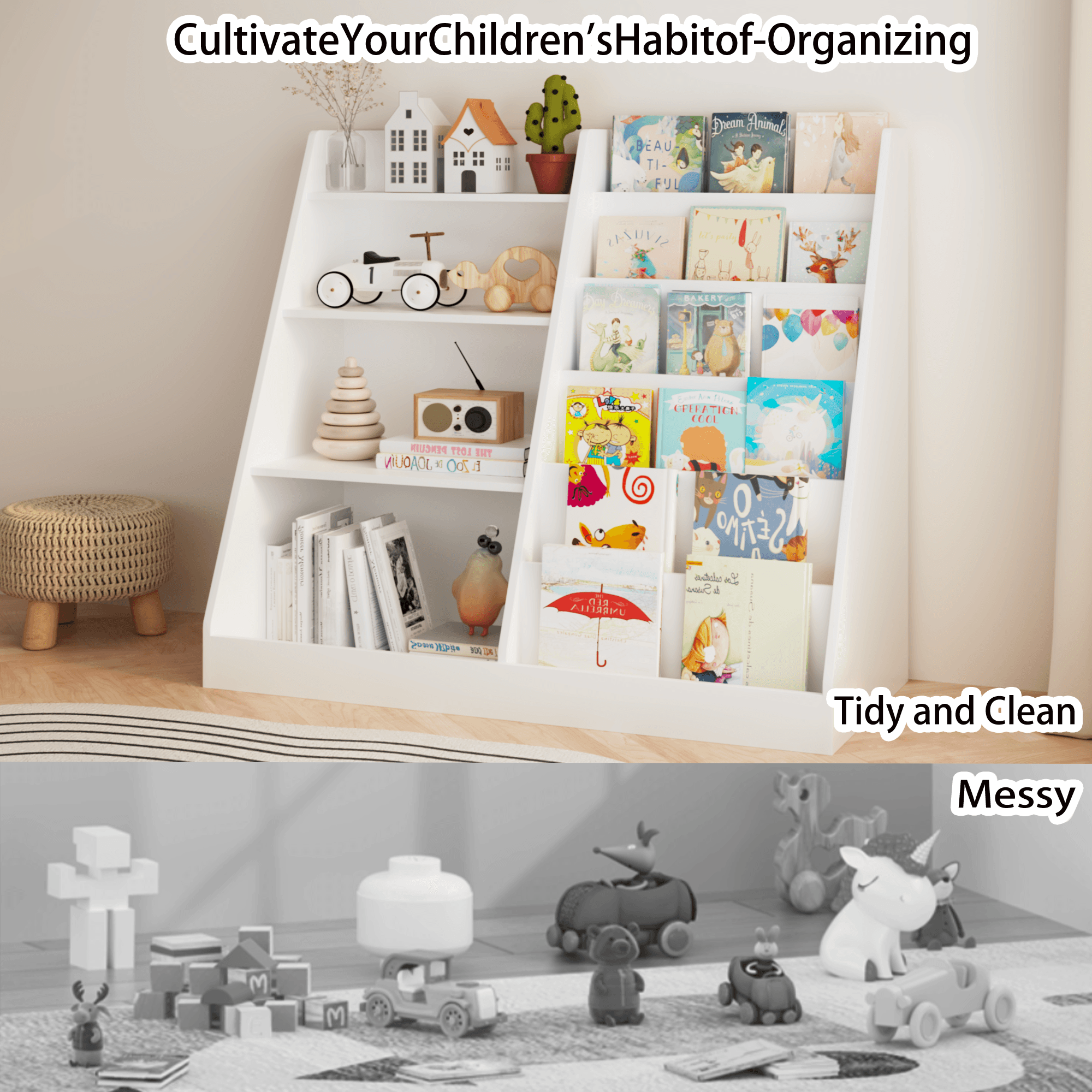 New Kids Bookshelf And Toy Storage Organizer image 8