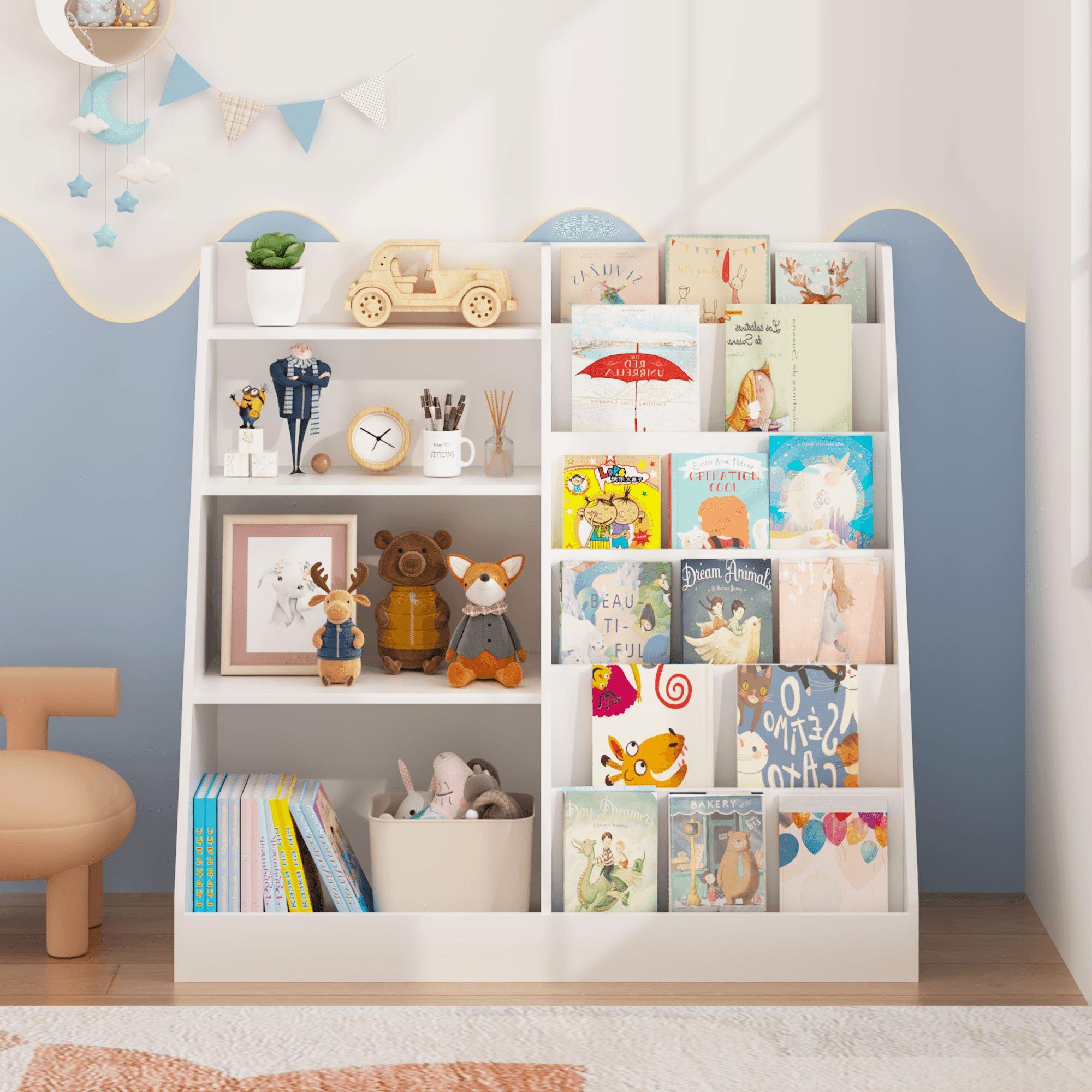 New Kids Bookshelf And Toy Storage Organizer image 2