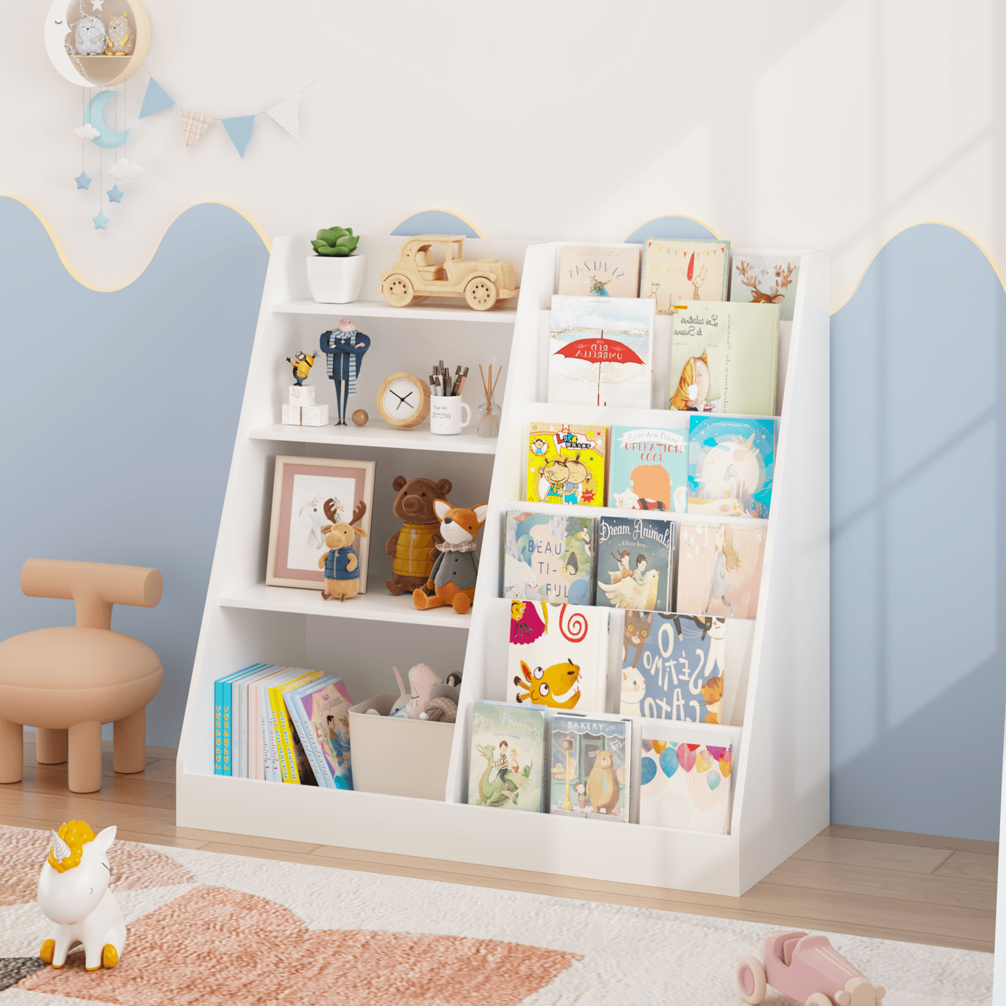 New Kids Bookshelf And Toy Storage Organizer image 3