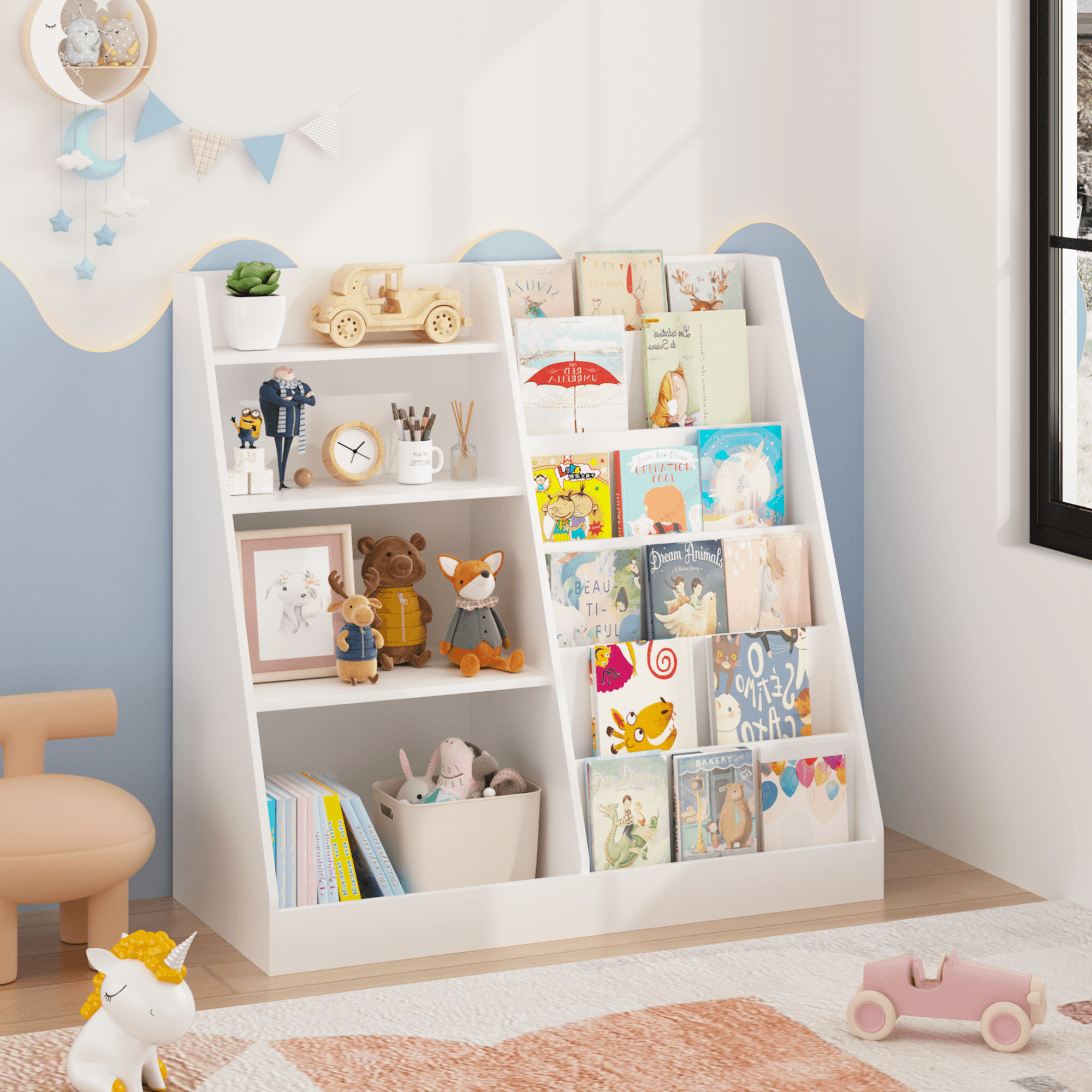 New Kids Bookshelf And Toy Storage Organizer image 18