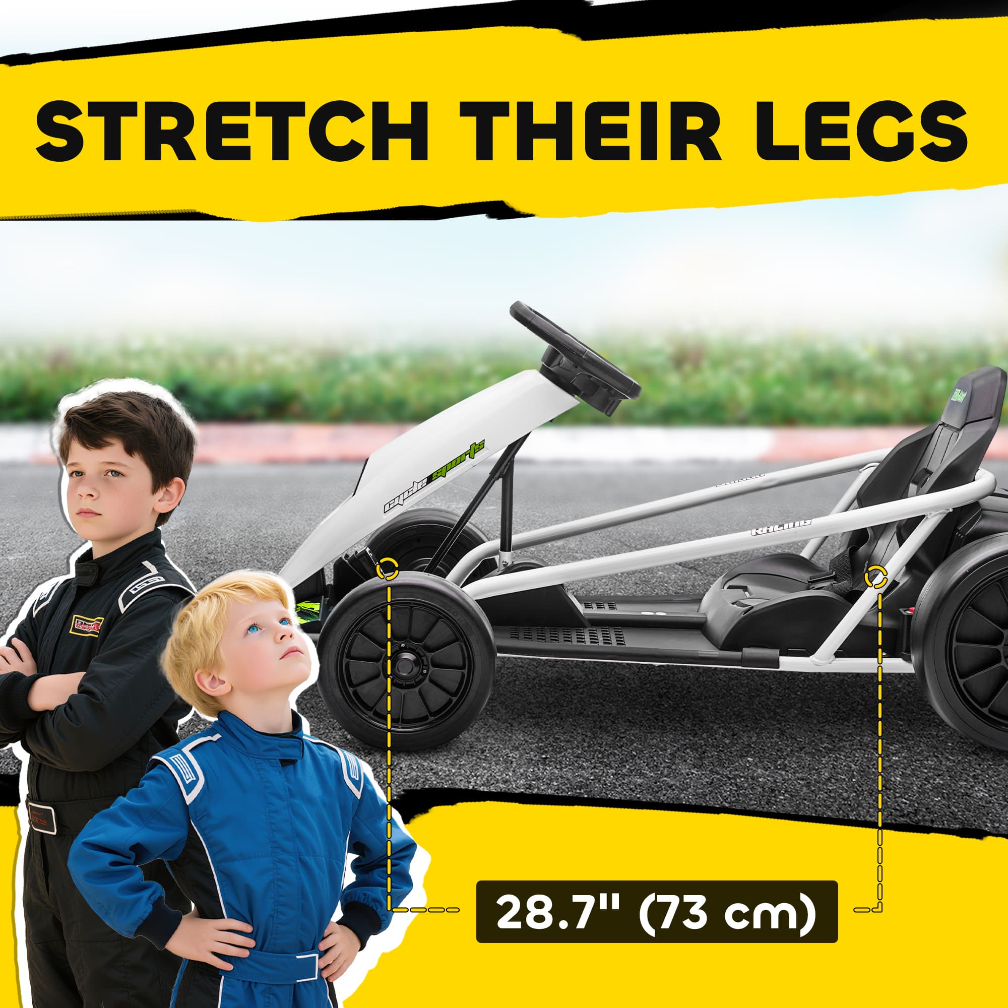 24V Electric Go Kart for Kids, Drift image 6