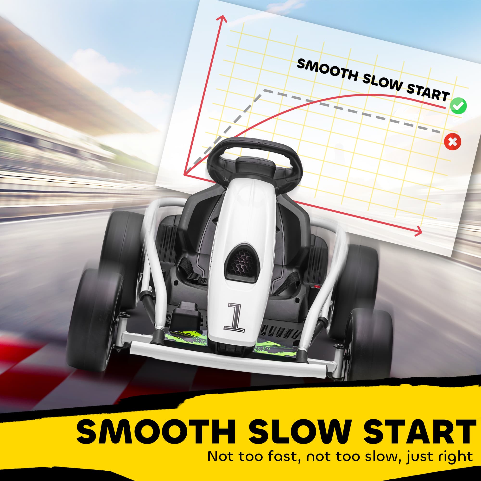 24V Electric Go Kart for Kids, Drift image 7