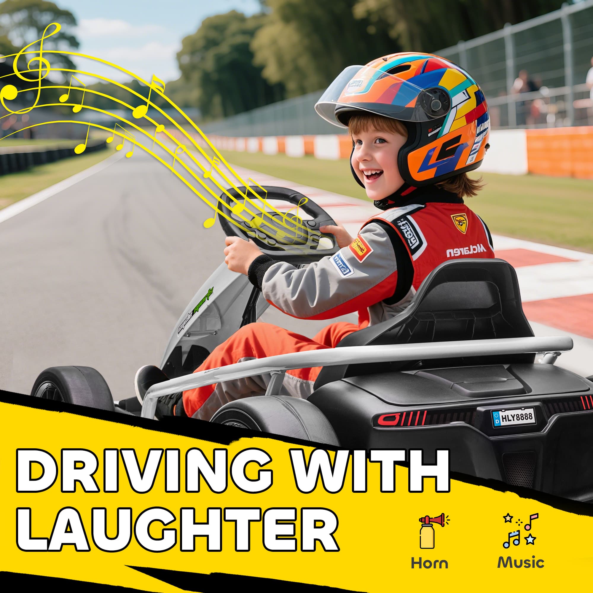 24V Electric Go Kart for Kids, Drift image 8