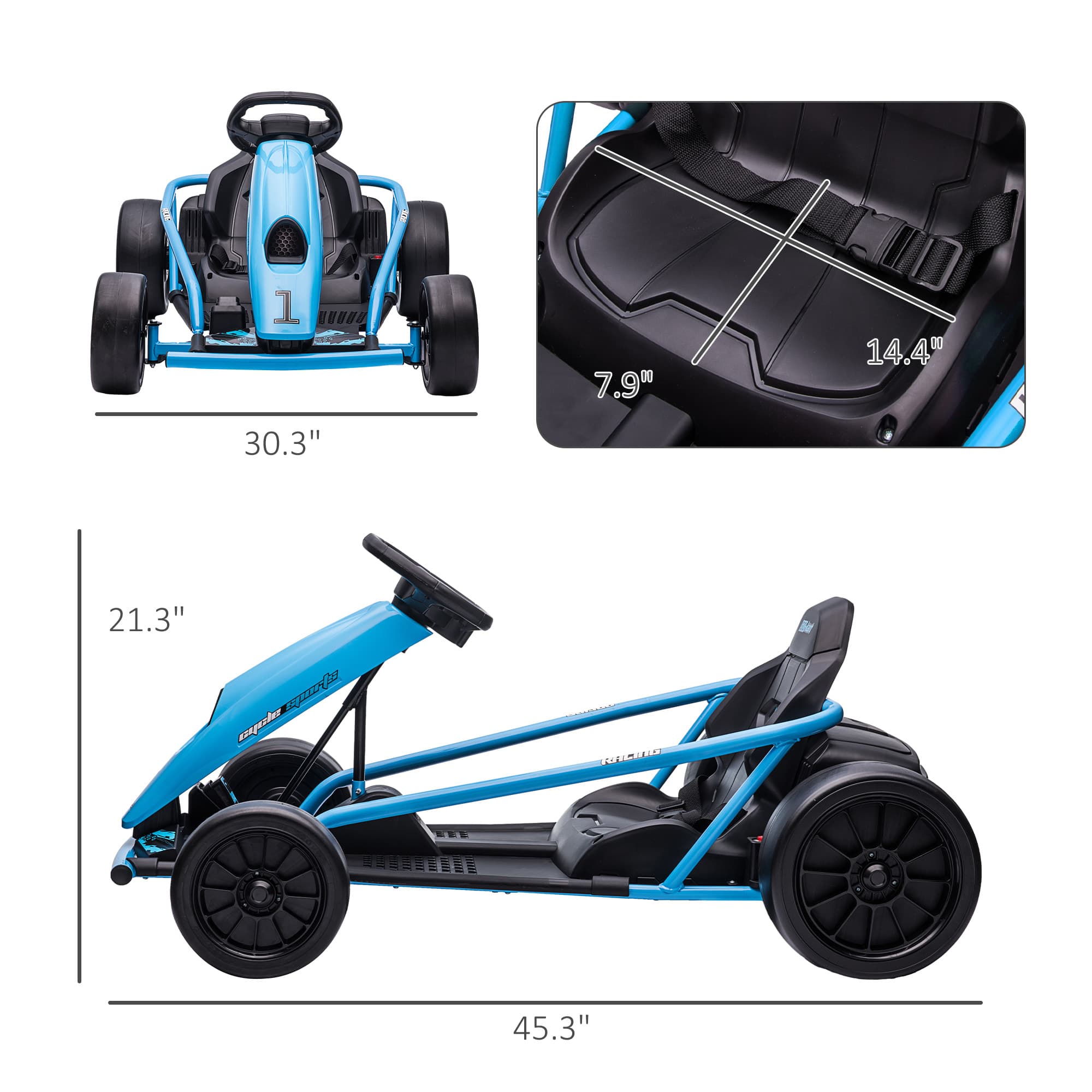 24V Electric Go Kart for Kids, Drift image 3