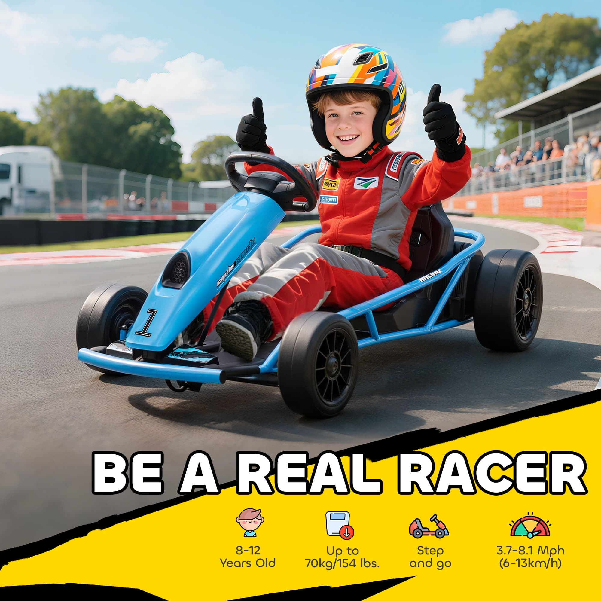 24V Electric Go Kart for Kids, Drift image 4
