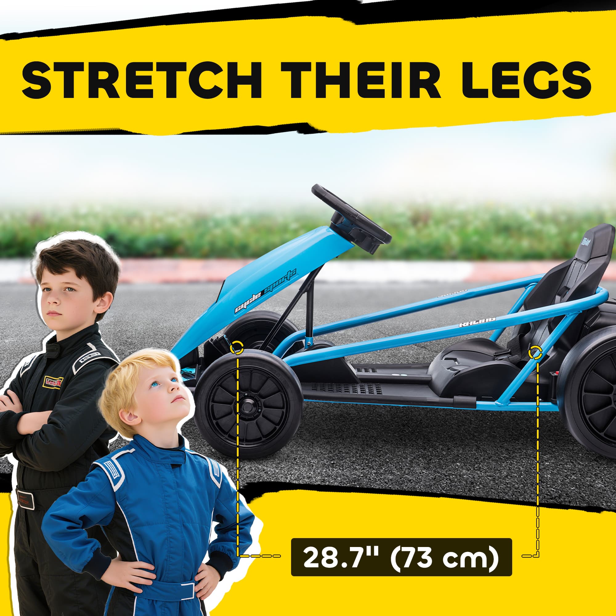 24V Electric Go Kart for Kids, Drift image 6