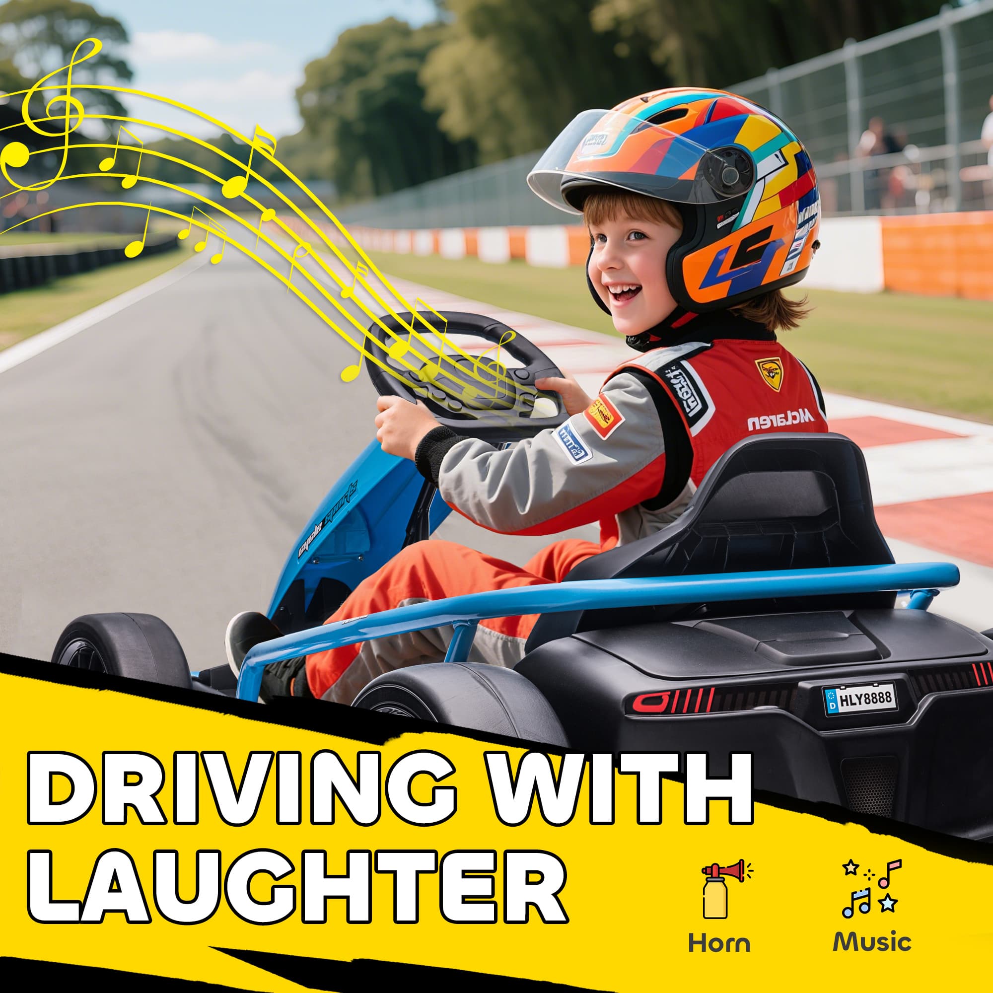 24V Electric Go Kart for Kids, Drift image 8
