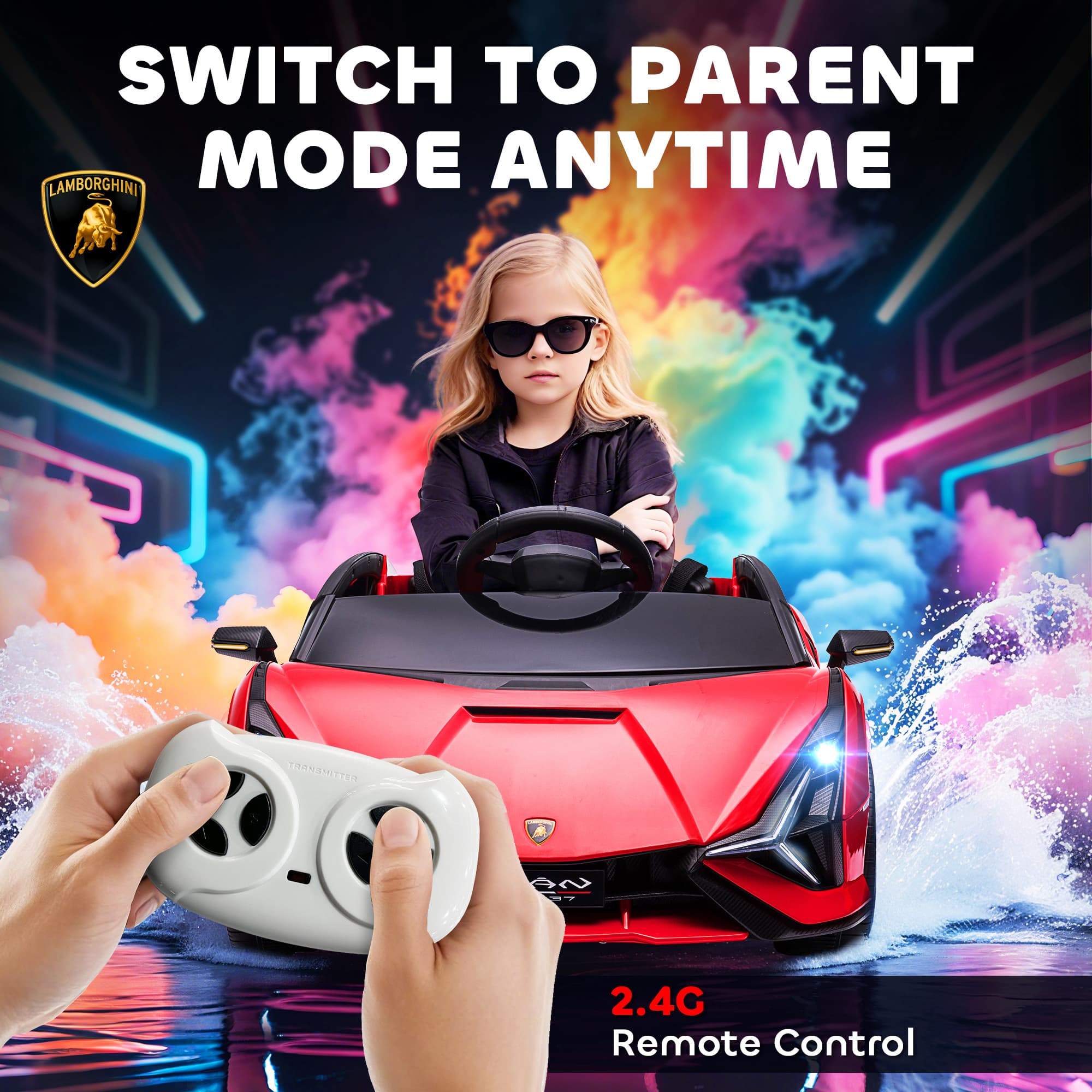12V Lamborghini SIAN Licensed Electric Car for image 5