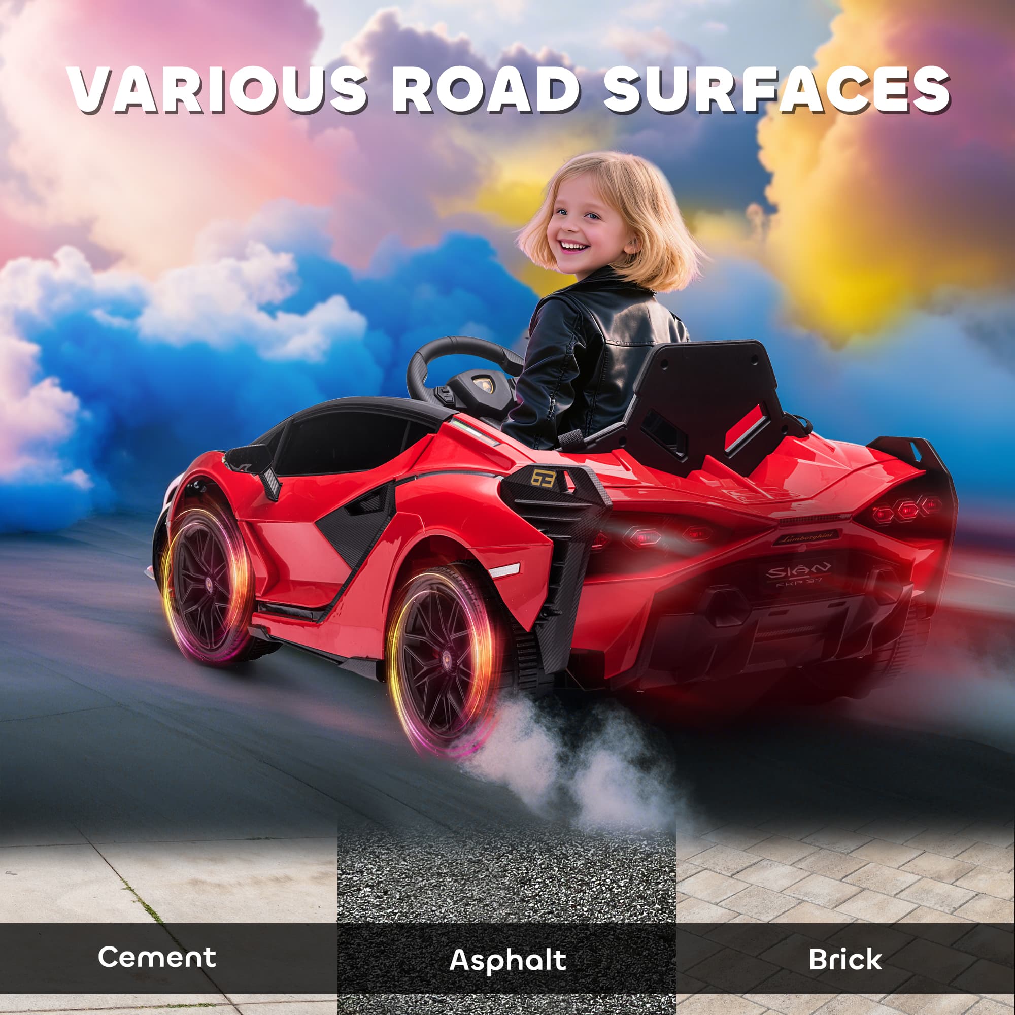 12V Lamborghini SIAN Licensed Electric Car for image 8
