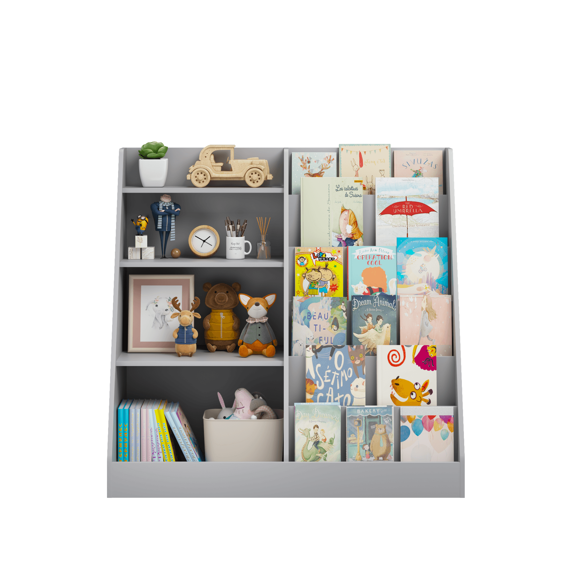 Kids Bookshelf And Toy Storage Organizer, Multifunctional image 15
