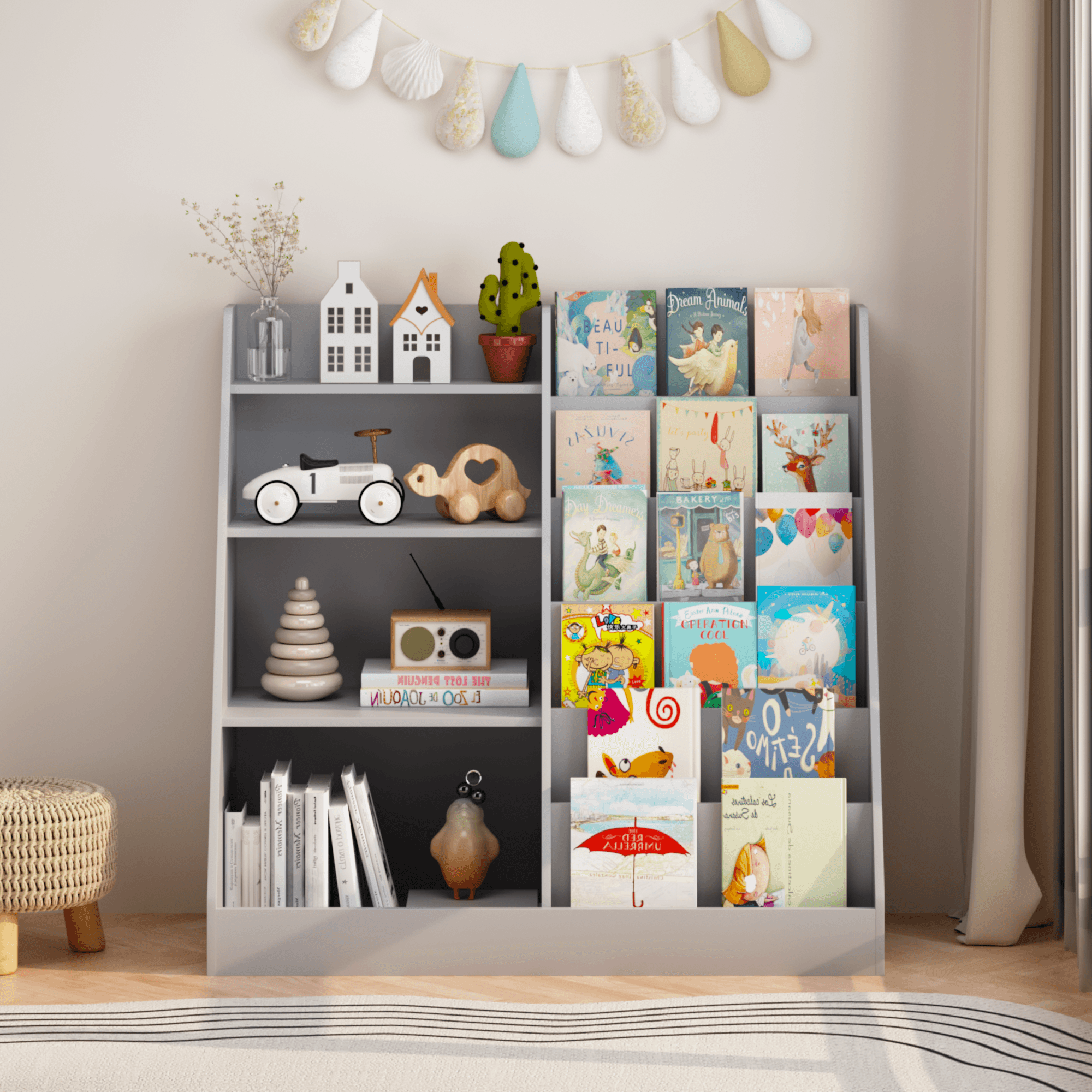 Kids Bookshelf And Toy Storage Organizer, Multifunctional image 7