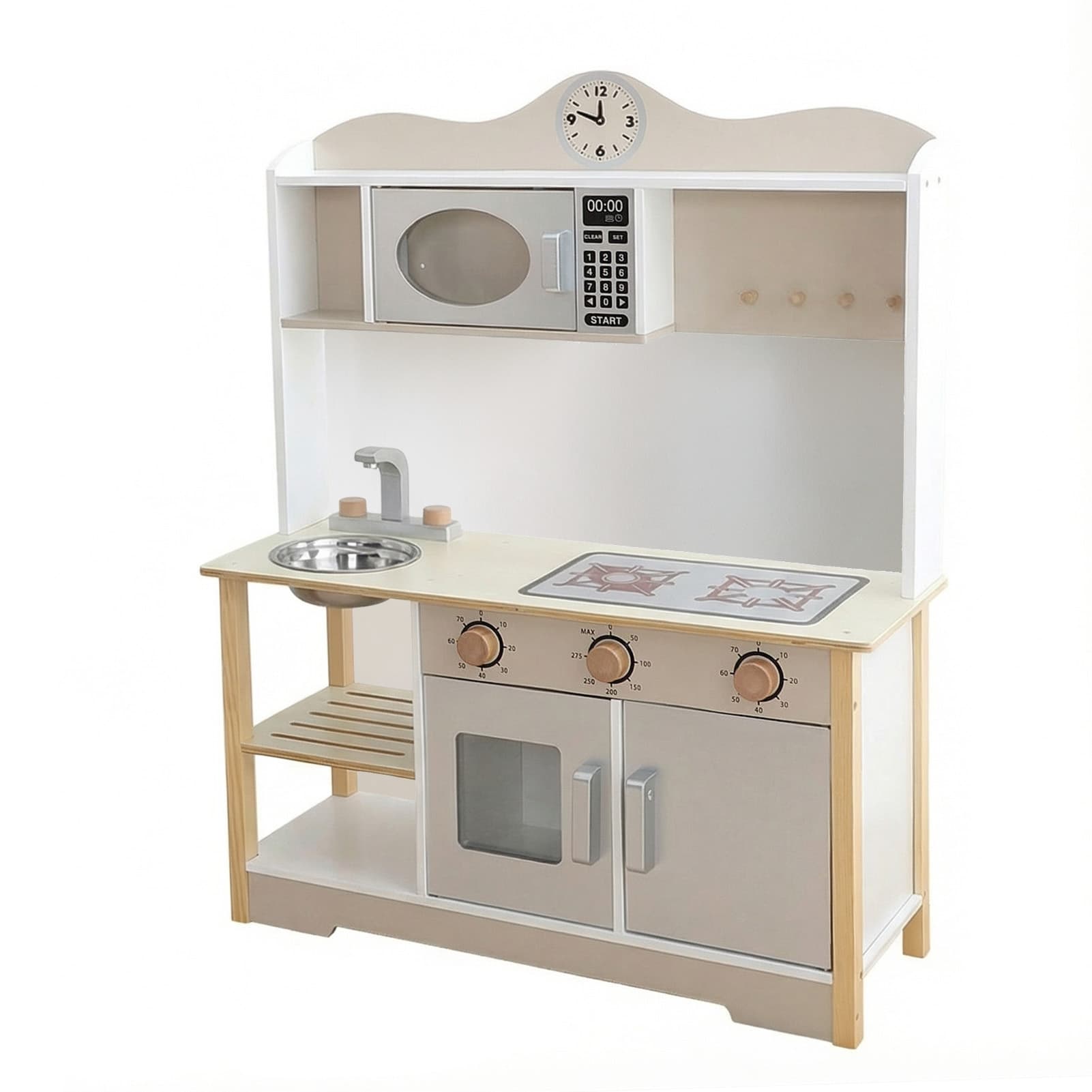 Wooden Play Kitchen Set Realistic Toddler Kitchen image 6