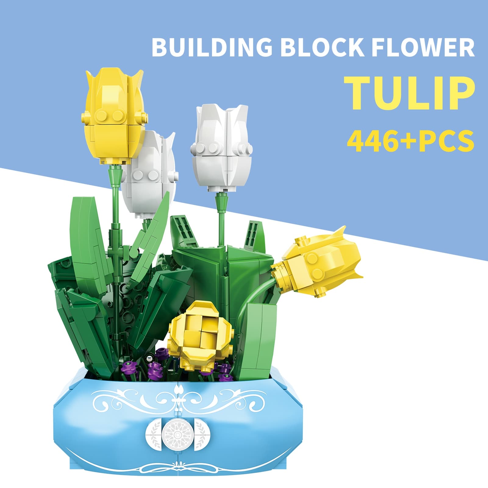 Flower Bouquet Building Blocks Set Beautiful Colorful image 4