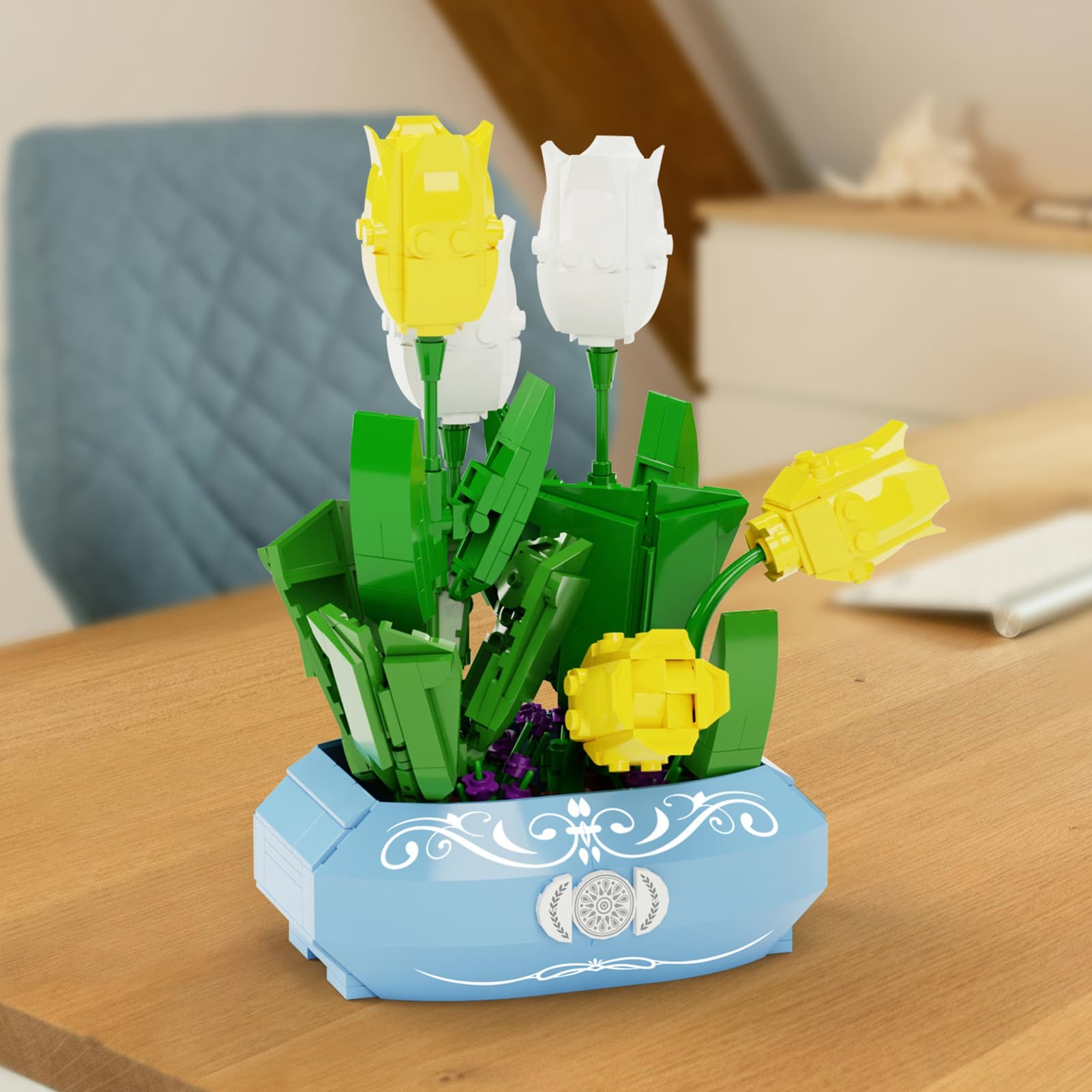 Flower Bouquet Building Blocks Set Beautiful Colorful image 2