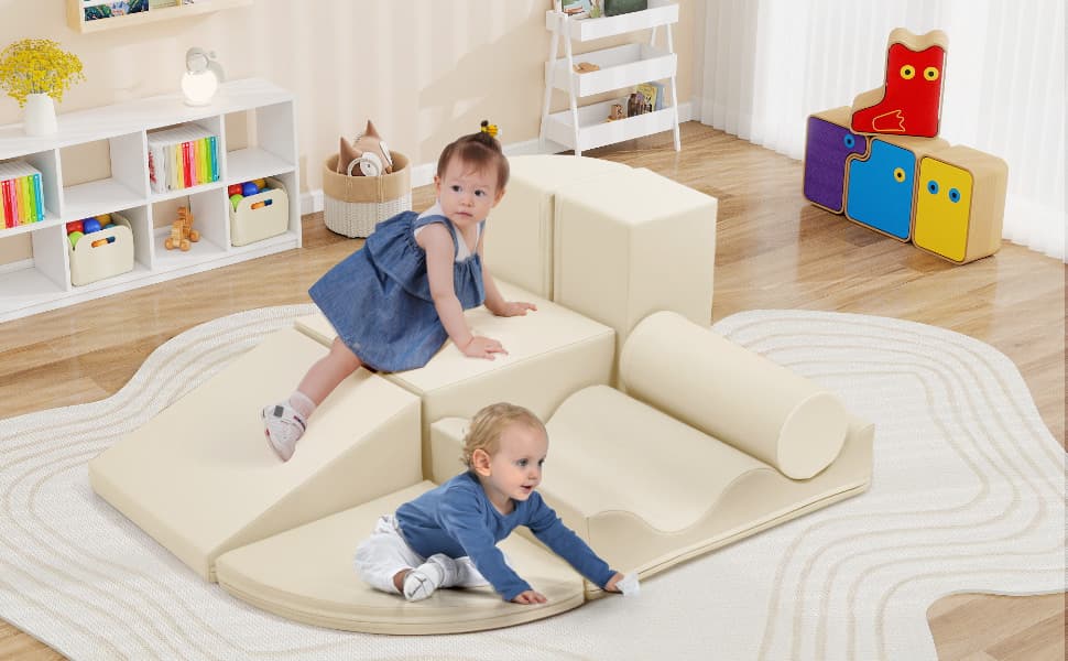 7-Piece Indoor Climbing Foam For Kids, Soft image 12