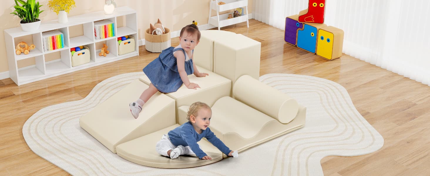 7-Piece Indoor Climbing Foam For Kids, Soft image 13